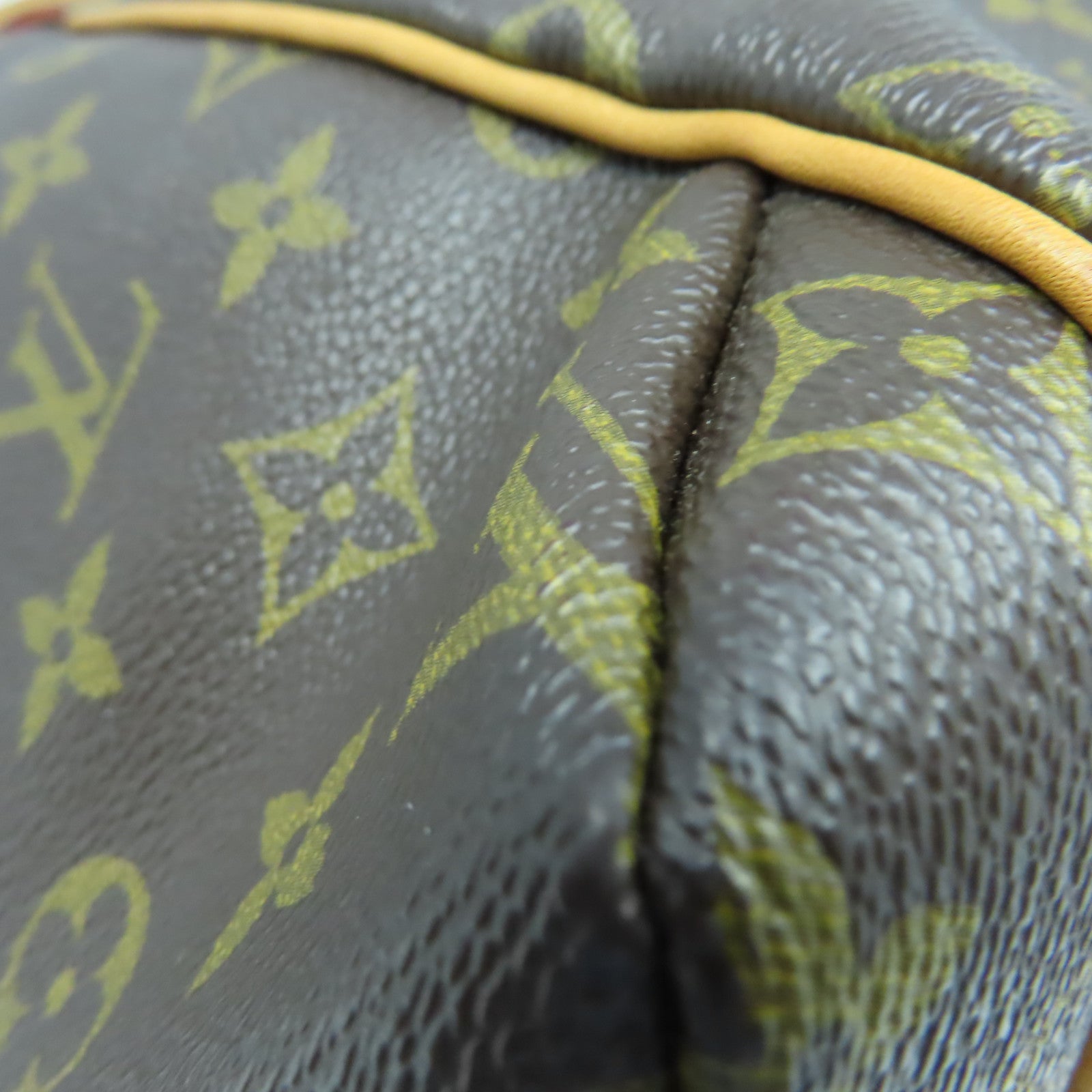 LOUIS VUITTON Monogram Totally MM金扣手挽袋棕色