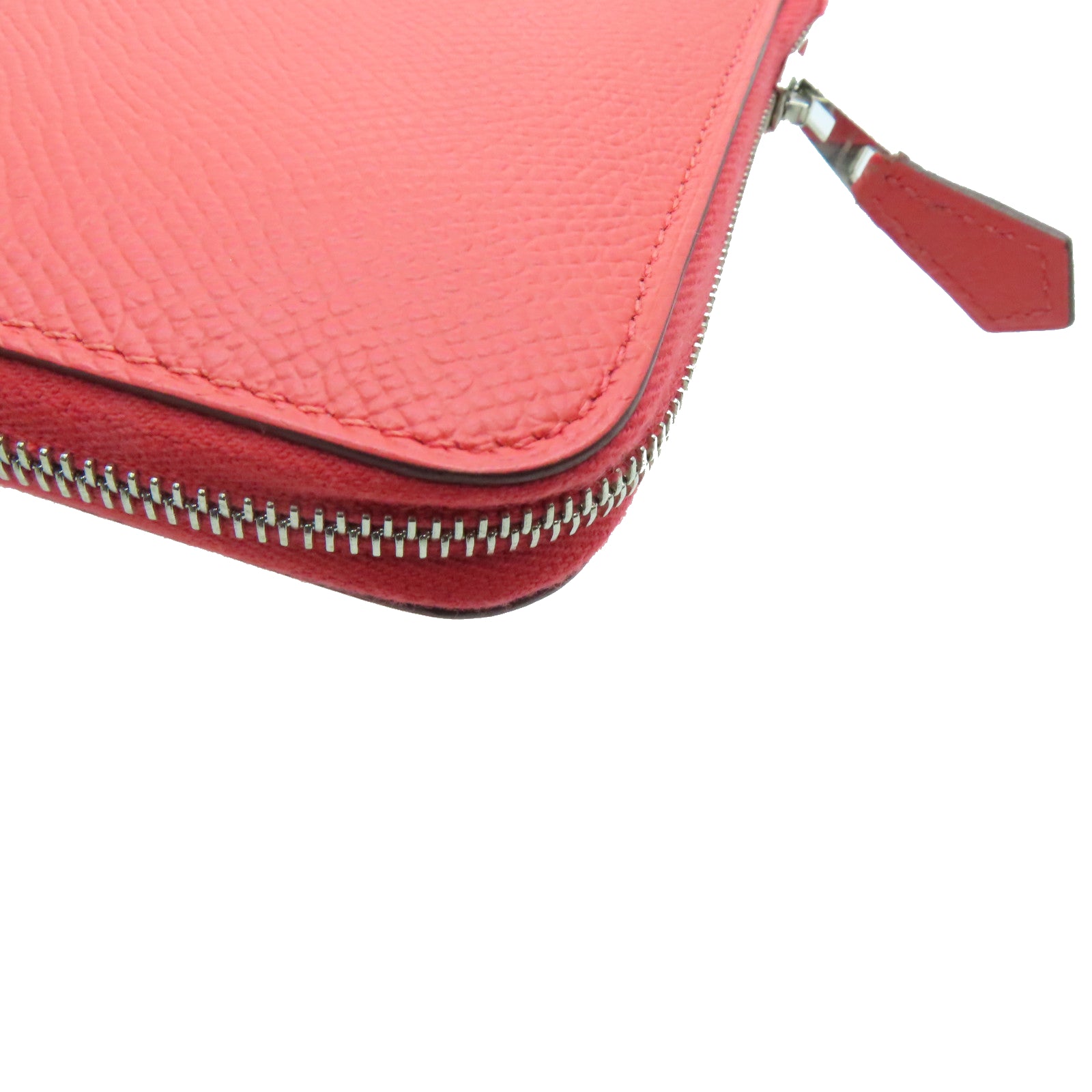 HERMES 【激减优惠】Epsom皮革Azap Wallet With Lucky Wrist Strap拉链长钱包Rose Jaipur粉红色