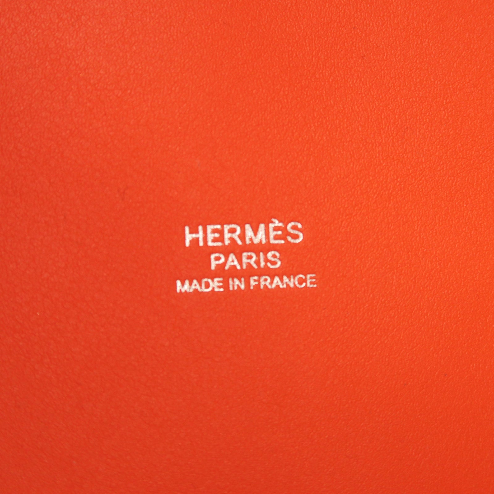 HERMES Goeland/Swift Leather Picotin Cargo Silver Buckle Handle Bag Orange
