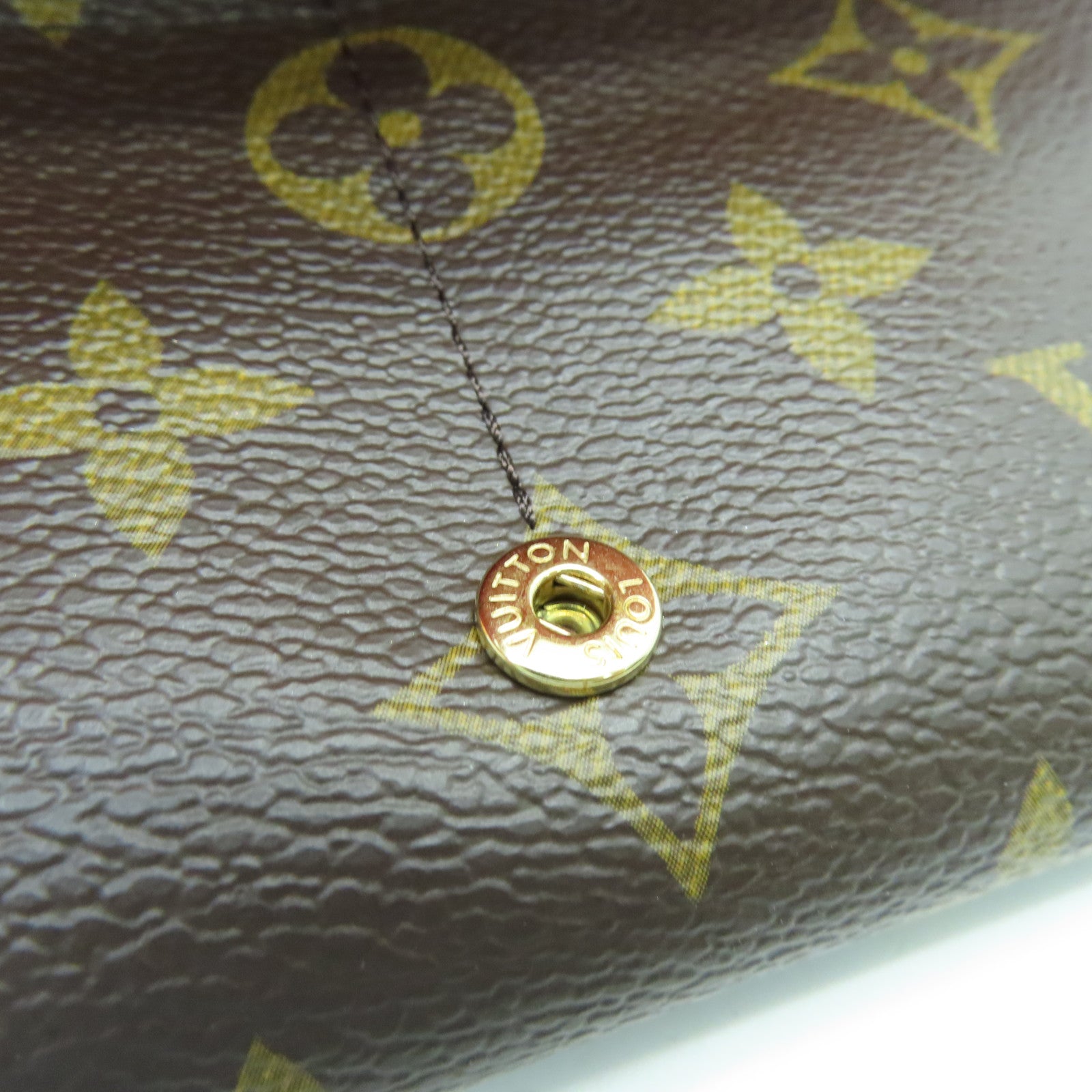 LOUIS VUITTON Monogram Portefeuille Sarah NM Bifold Purse金扣長錢包棕色