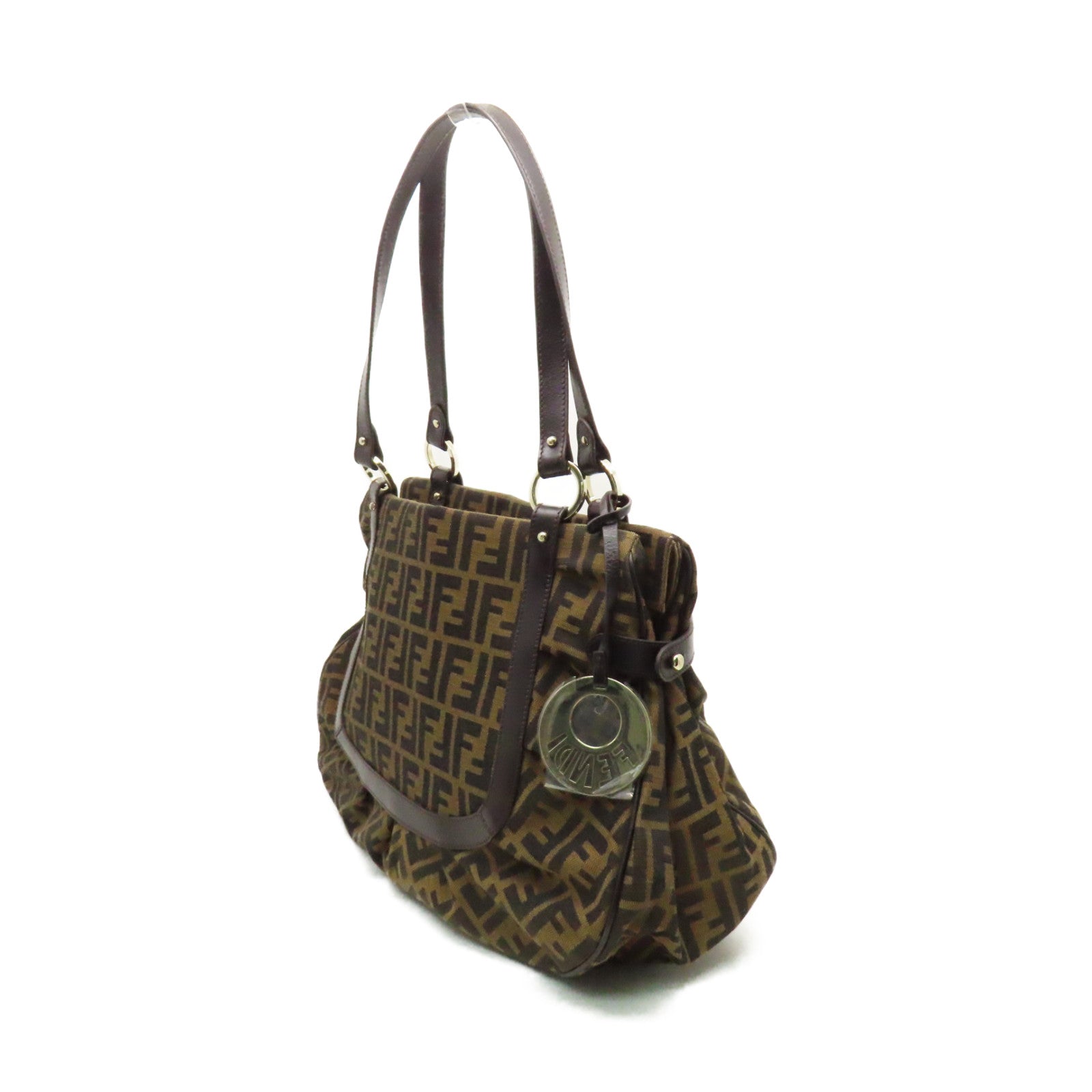 FENDI 帆布Shoulder Bag肩背袋啡色