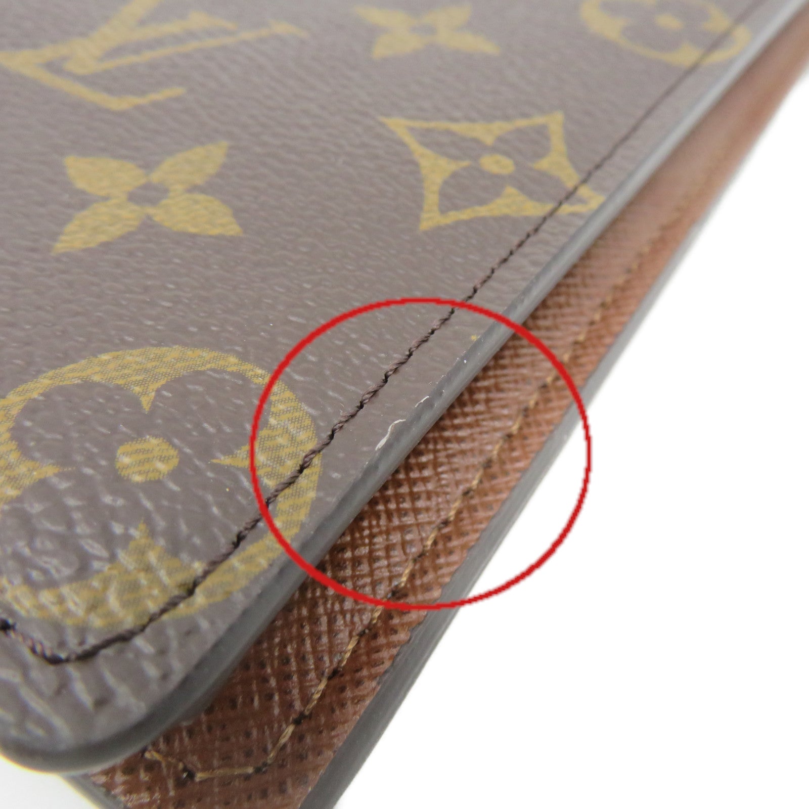 LOUIS VUITTON Monogram Brazza Wallet Long wallet long wallet brown