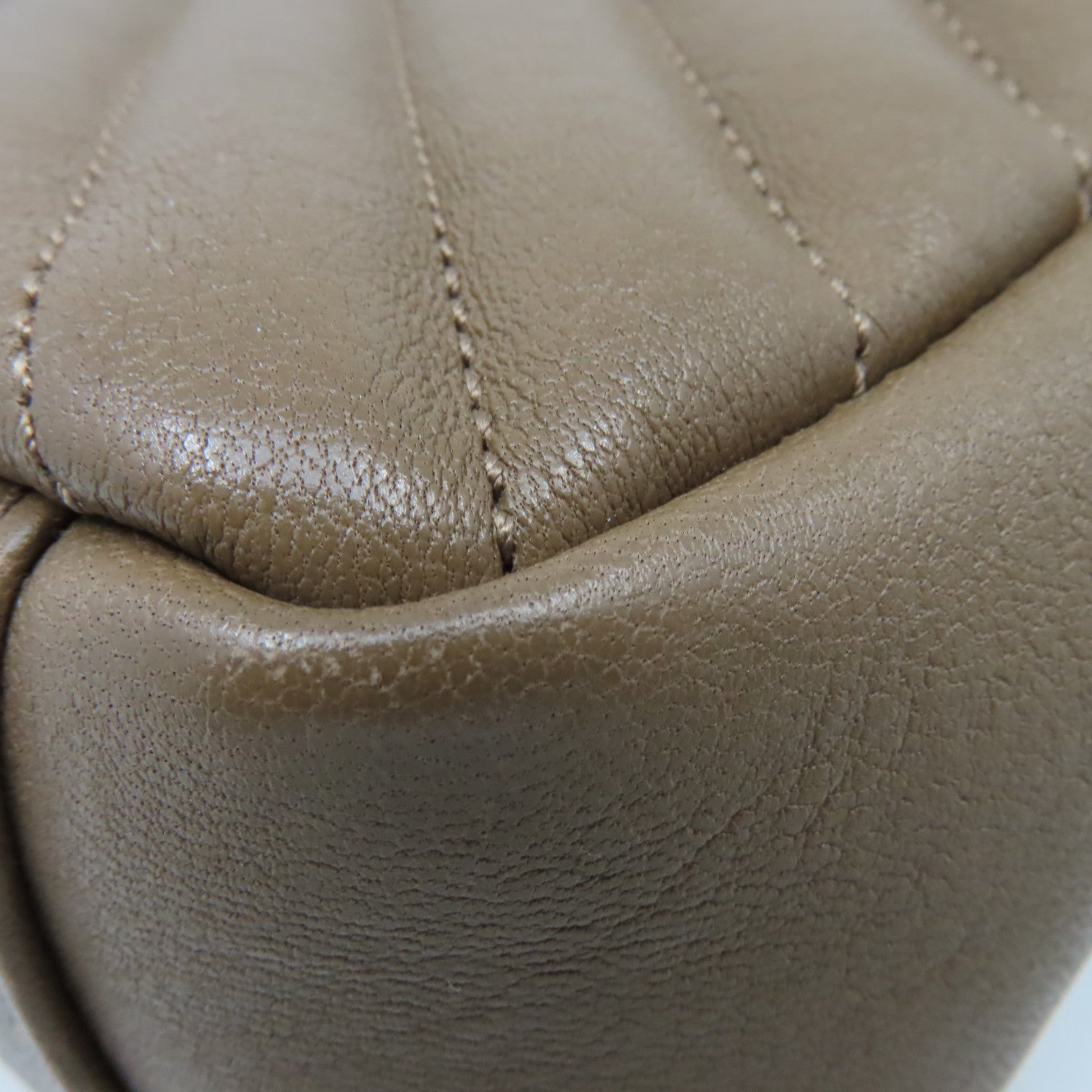 SAINT LAURENT 牛皮皮革College Medium 2Way Chain Shoulder Bag銀扣鏈帶手挽肩背兩用袋啡色
