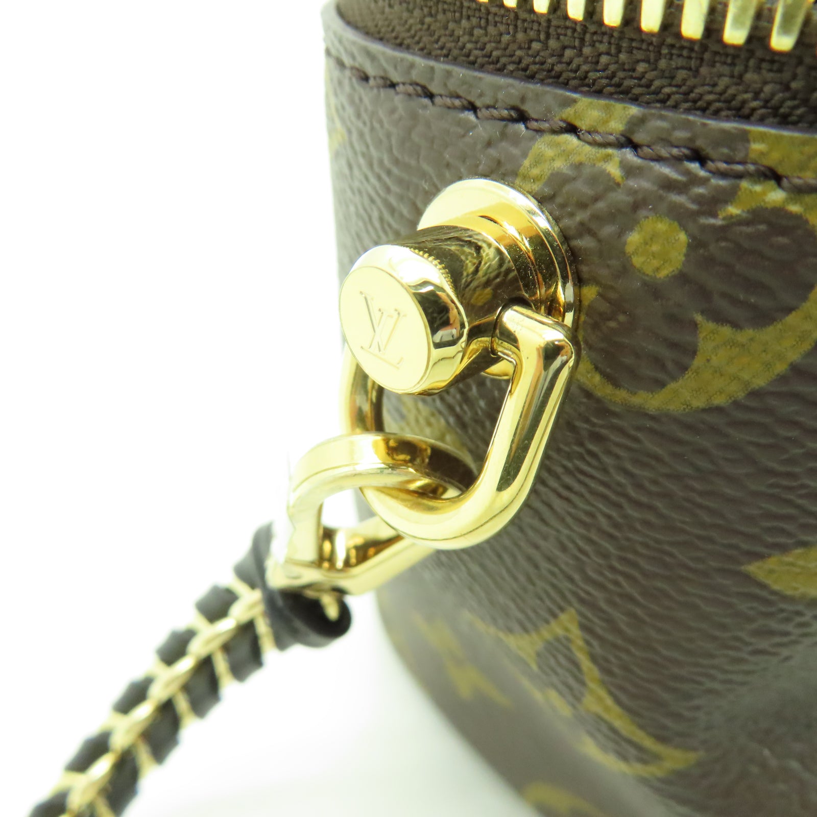 LOUIS VUITTON Monogram Vanity PM金扣手挽肩背兩用袋啡色