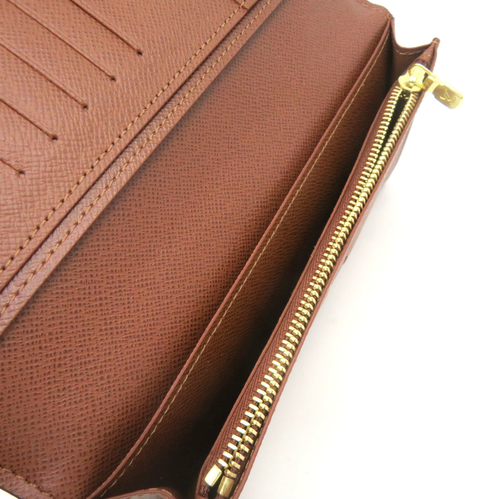 LOUIS VUITTON Monogram Brazza Wallet Long wallet long wallet brown