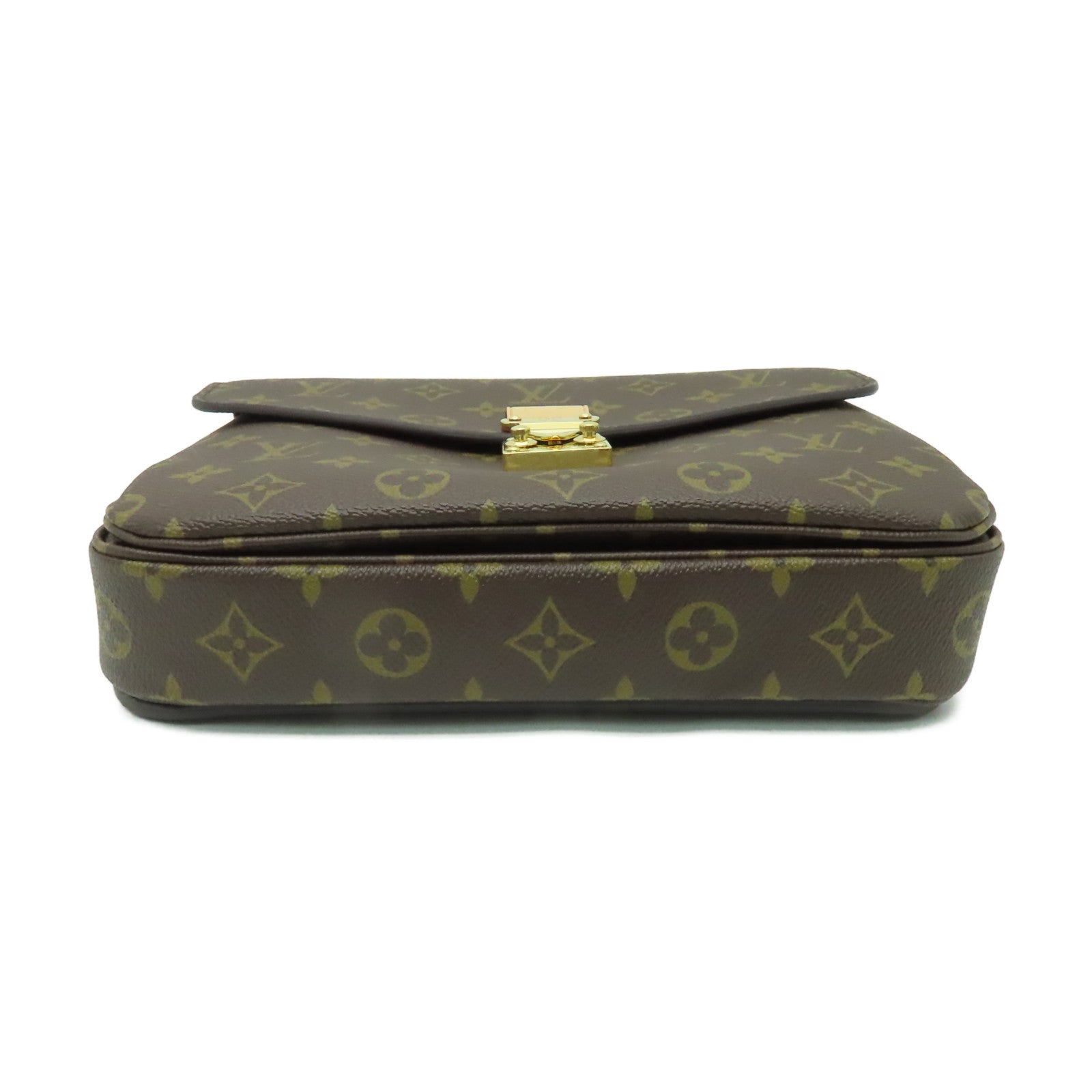 LOUIS VUITTON Monogram Pochette Metis金扣手挽肩背兩用袋棕色