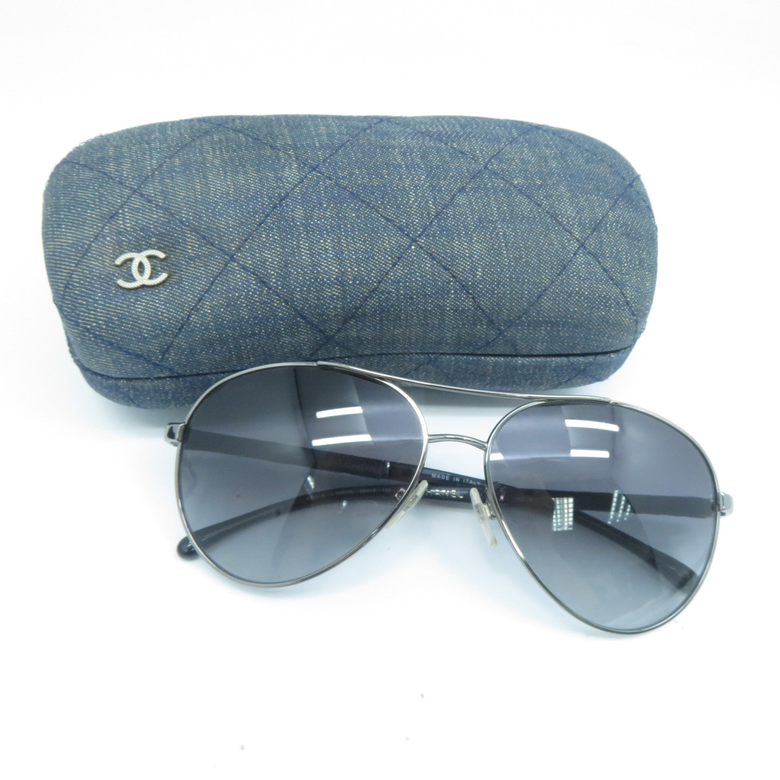 CHANEL PVC/金屬Sunglasses太陽眼鏡黑色