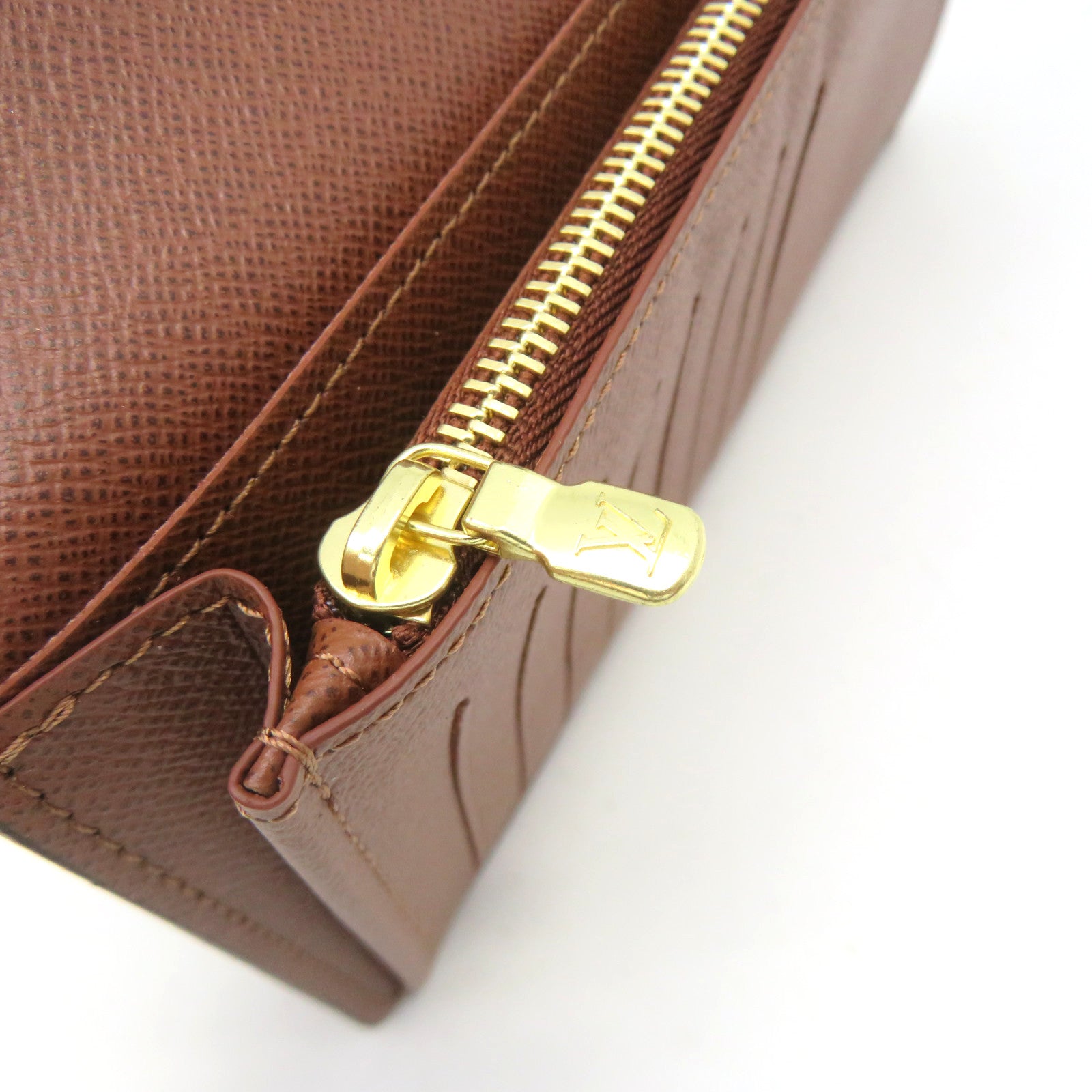 LOUIS VUITTON Monogram Brazza Wallet Long wallet long wallet brown