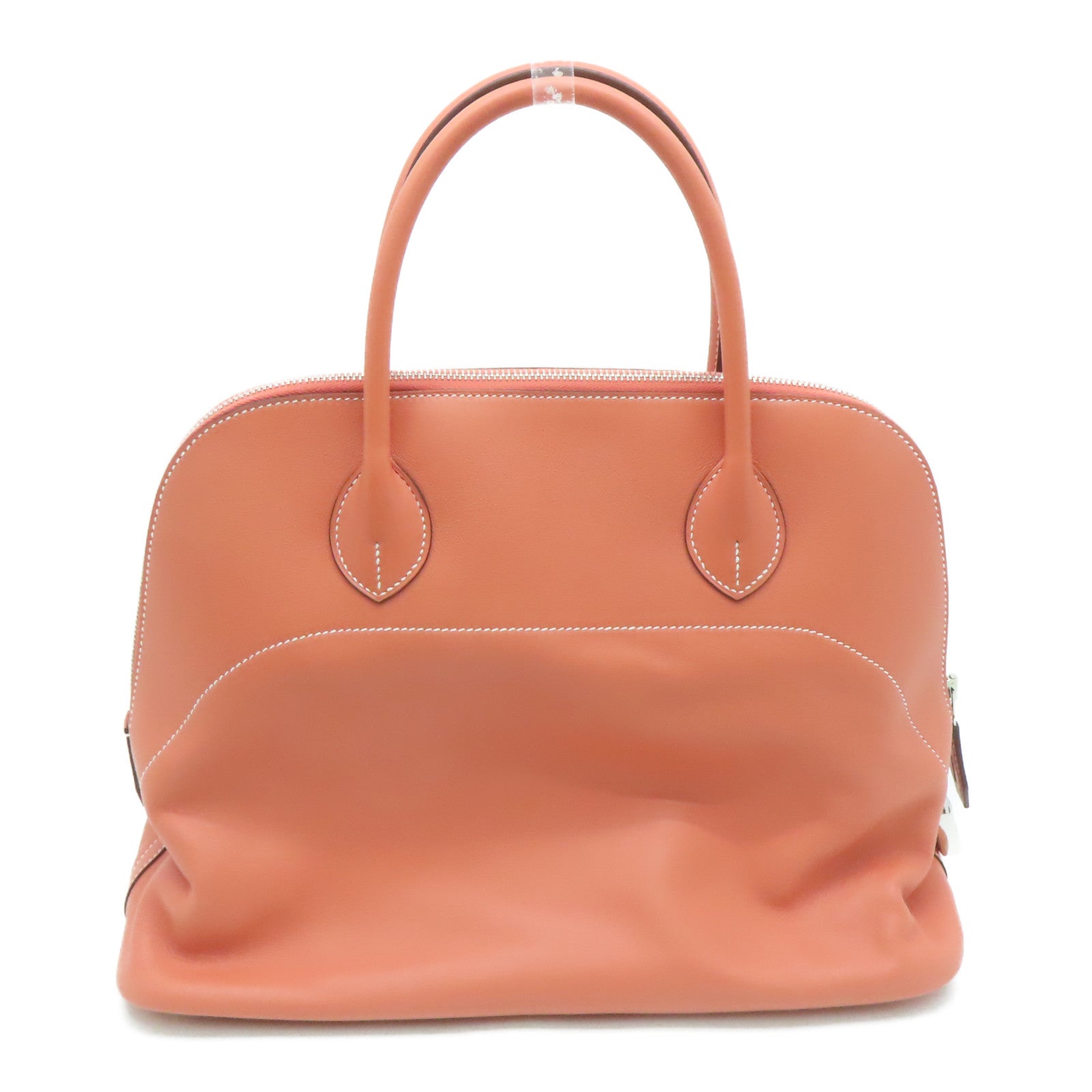 HERMES Swift Bolide Relax 35 silver buckle handle bag Crevette