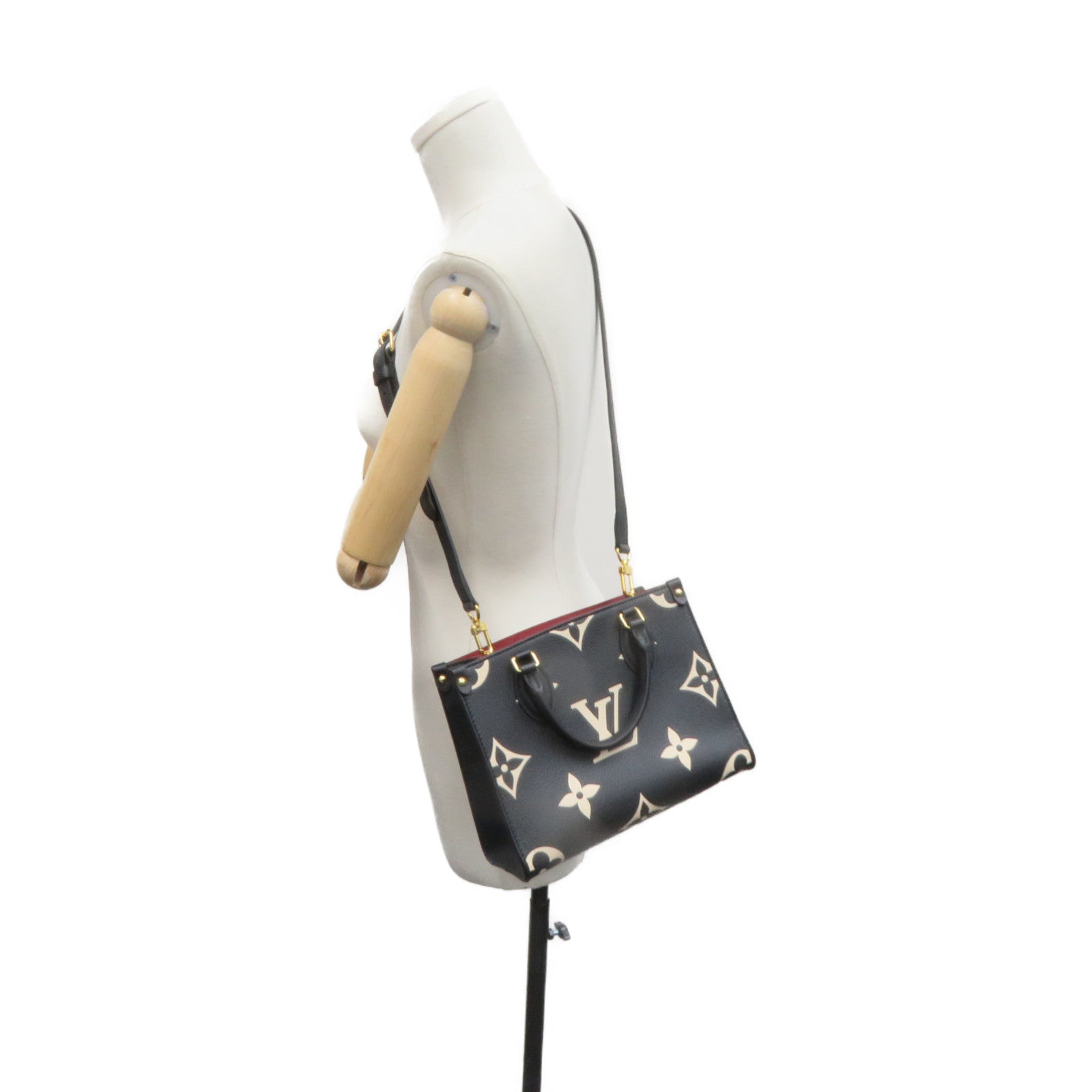 LOUIS VUITTON Monogram Empreinte On The Go PM 2Way Hand Bag手挽肩背两用袋黑色