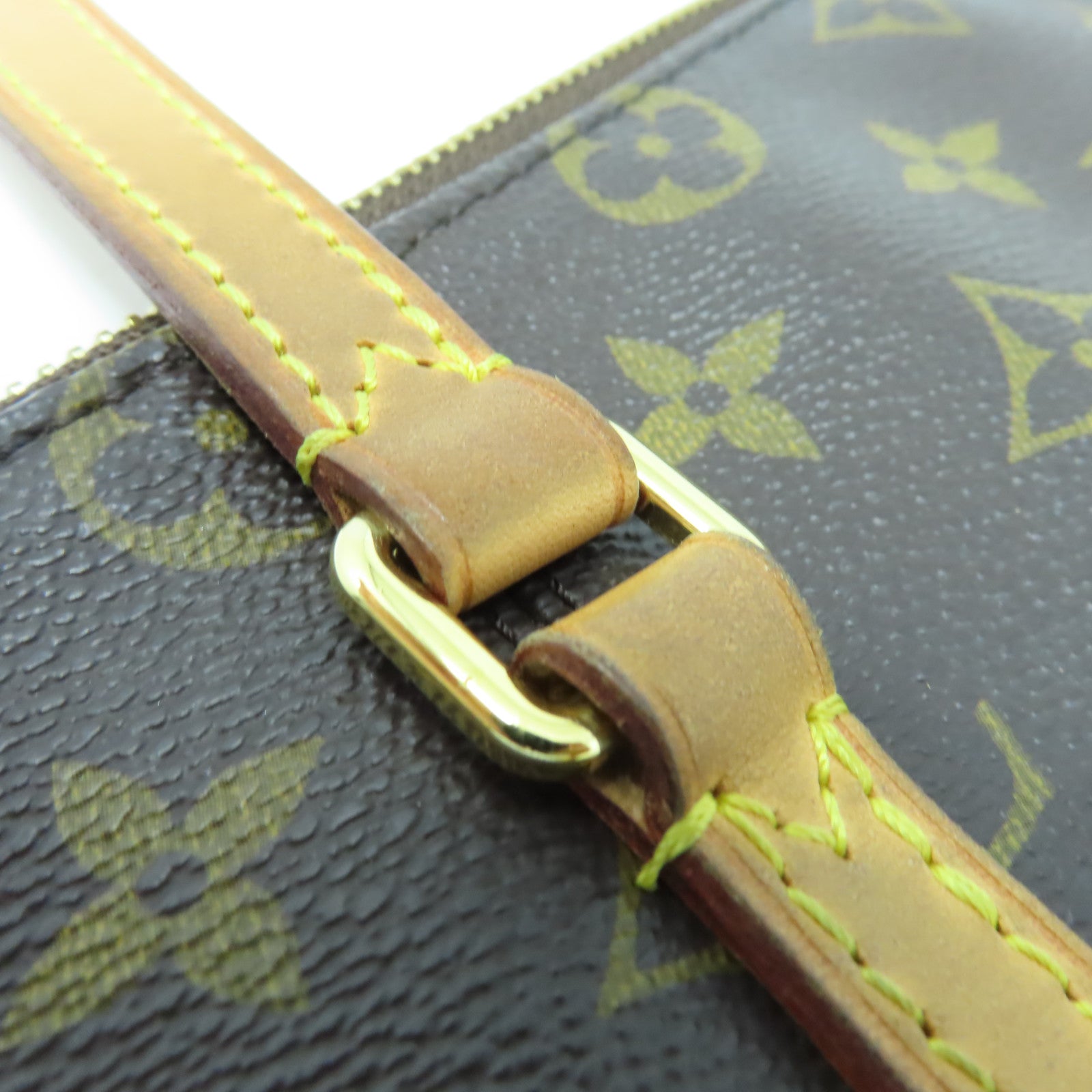 LOUIS VUITTON Monogram Totally MM金扣手挽袋棕色