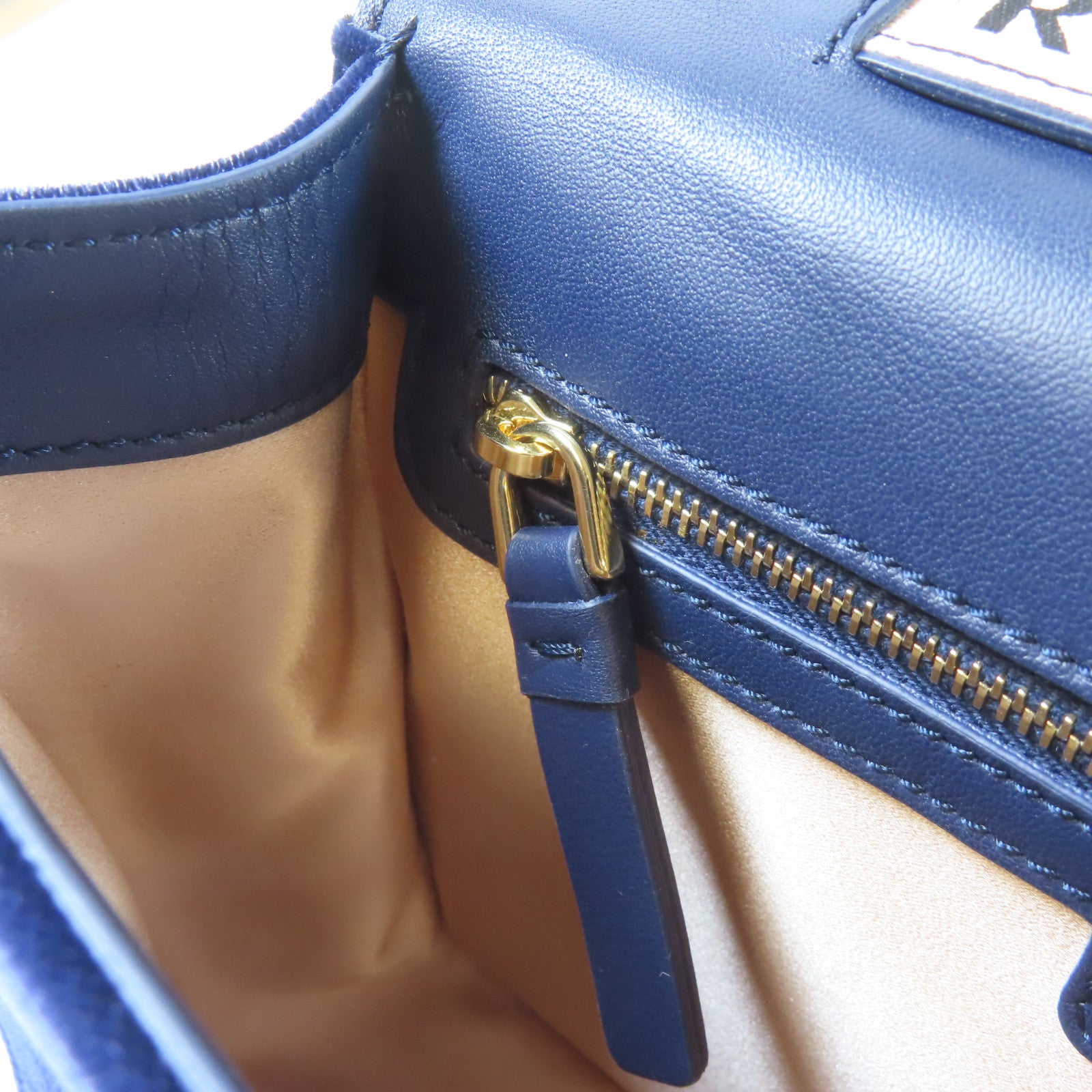 Roger Vivier 天鵝絨Roger Vivier Chain Shoulder銀扣鏈帶肩背袋藍色