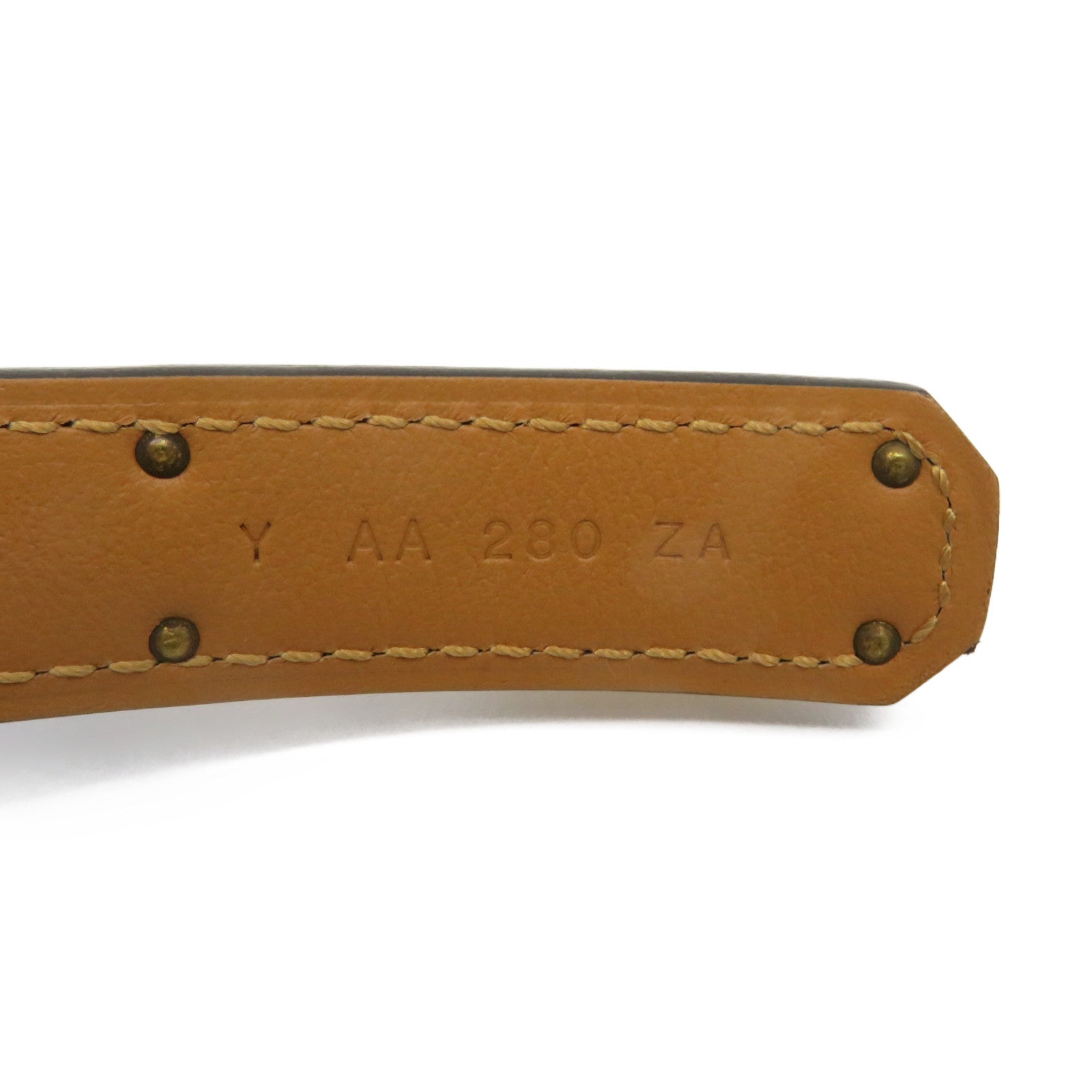HERMES Epsom皮革Kelly Belt金扣皮革带Etoupe啡色