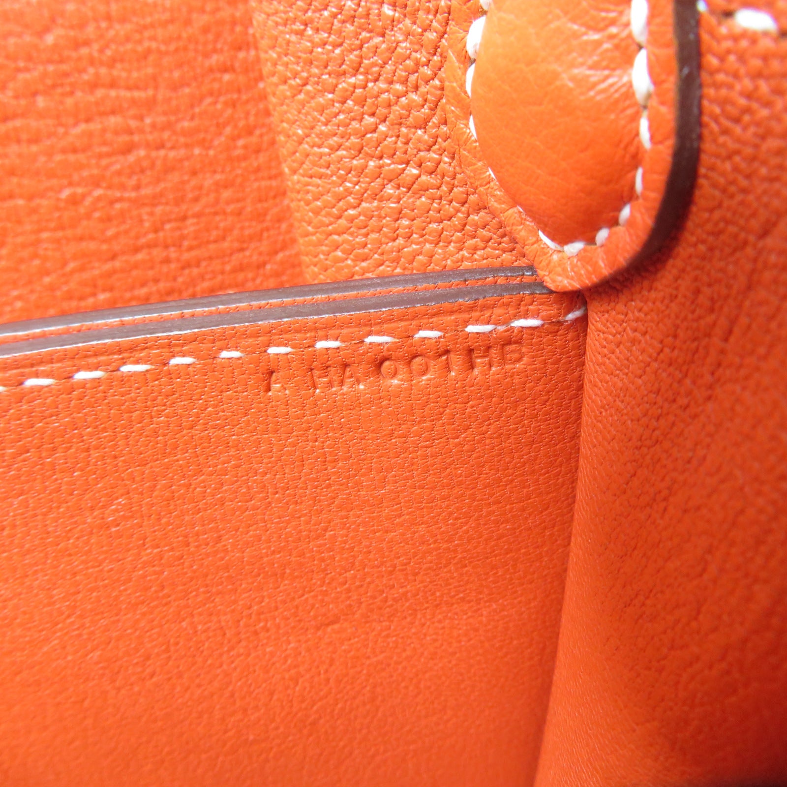 HERMES Evercolor皮革Roulis 23金扣肩背袋Orange Poppy罌粟花橘色