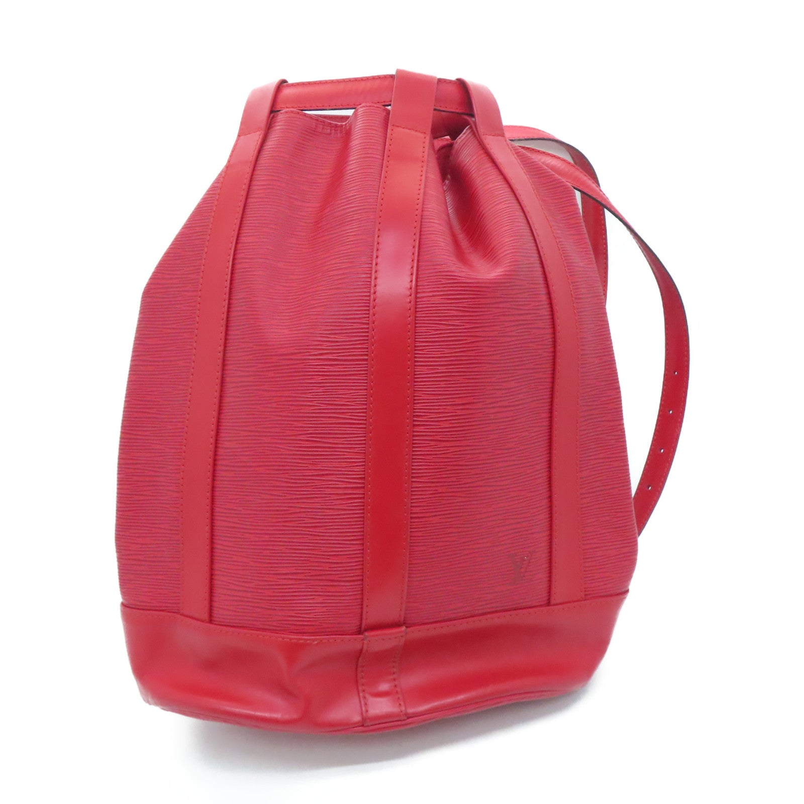 LOUIS VUITTON Epi Randene PM金扣肩背袋红色