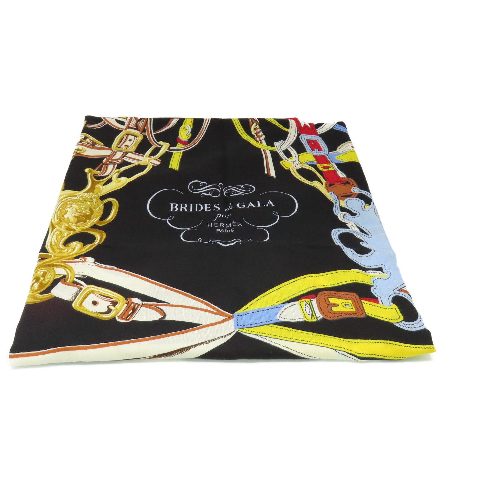HERMES 羊絨/絲質Scarf140絲巾黑色/彩色