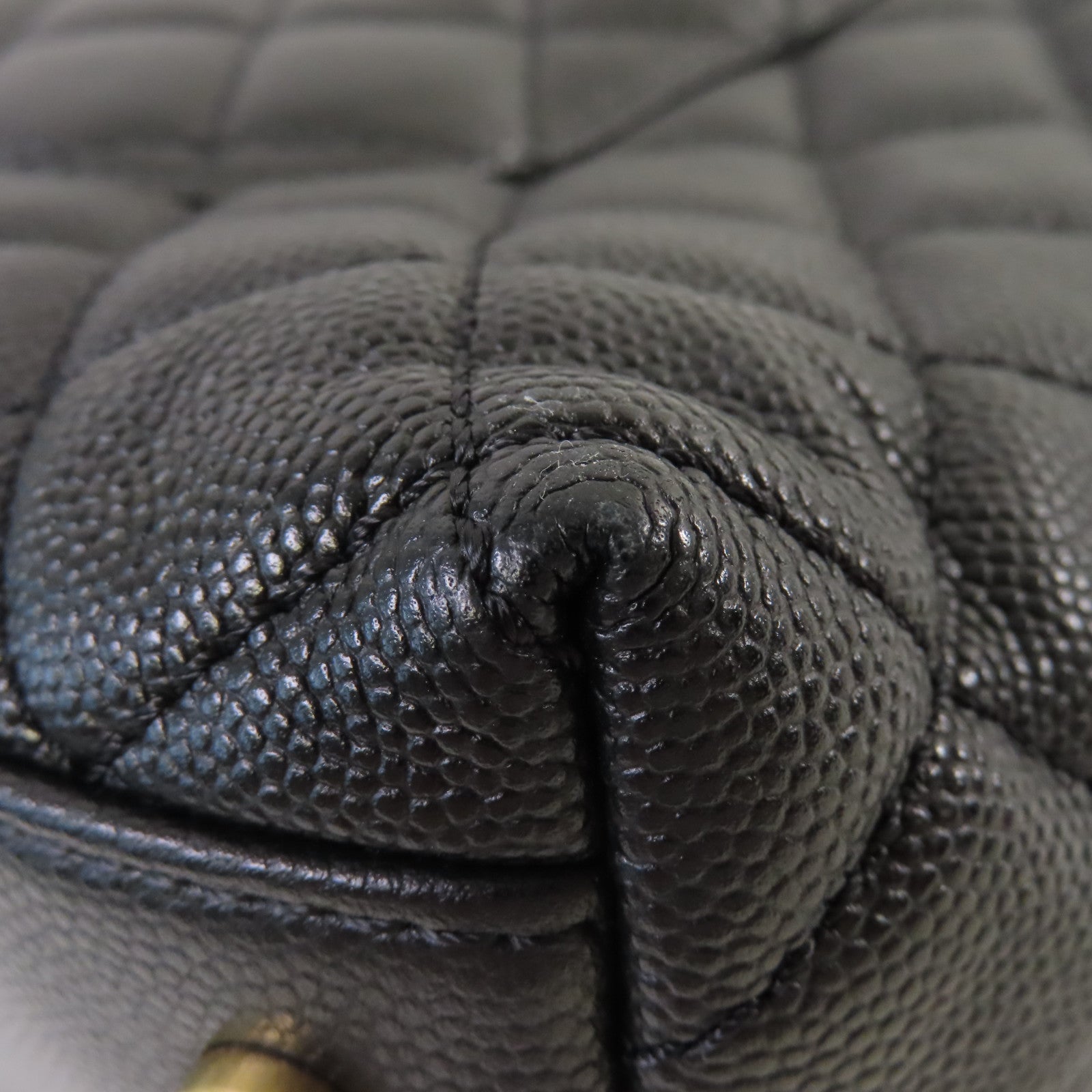CHANEL Caviar皮革/Lizard皮革2Way Chain Shoulder Bag金扣手挽肩背兩用袋黑色