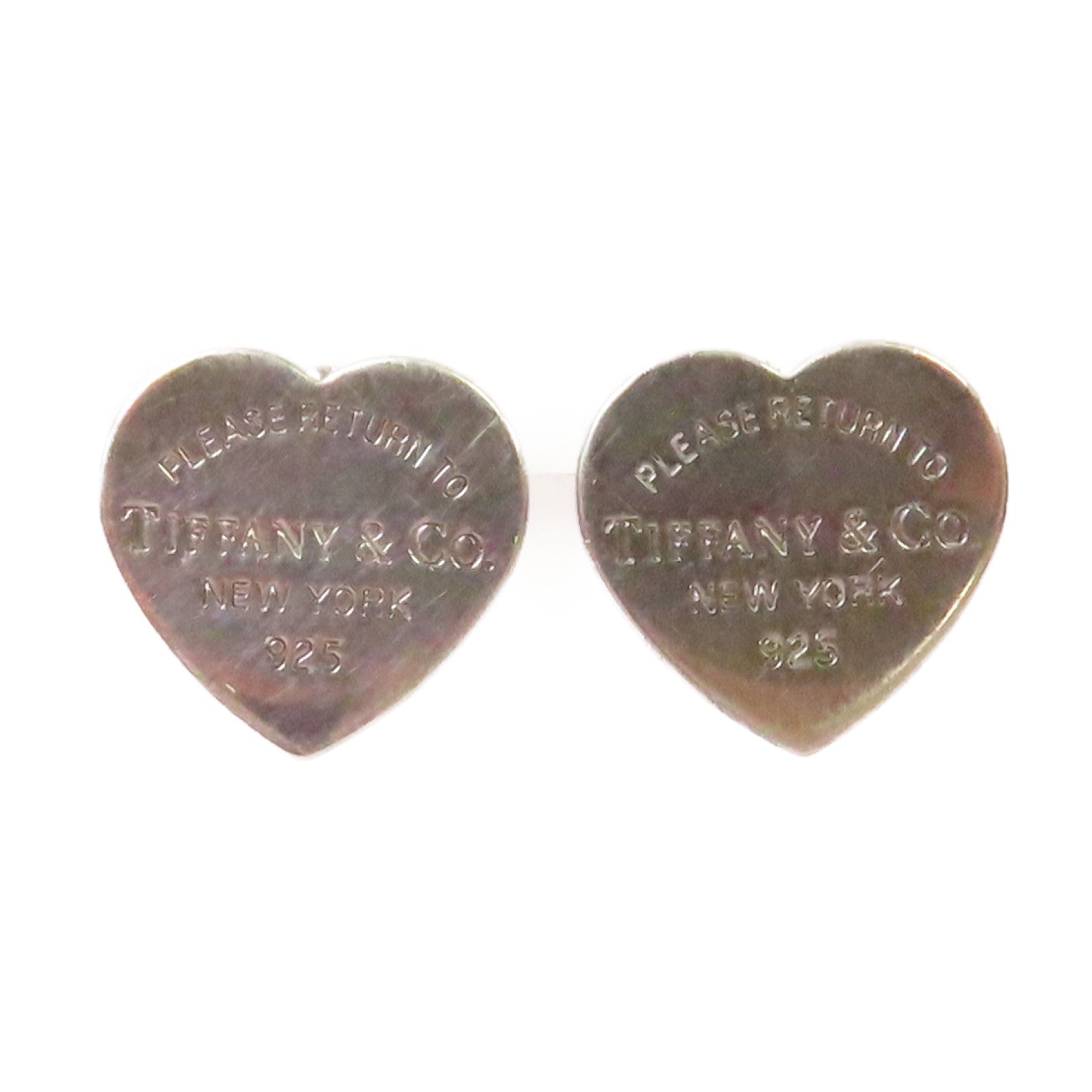 TIFFANY＆CO 925純銀Return to Tiffany Heart Tag Stud Earrings耳環