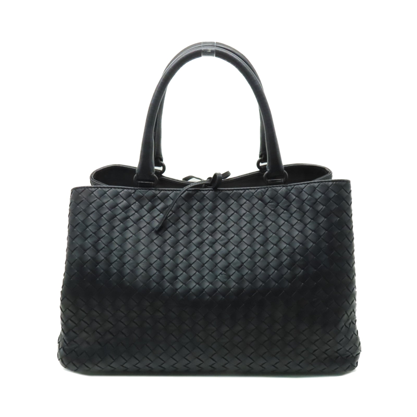 BOTTEGA VENETA 織紋皮革Handbag手挽袋黒色