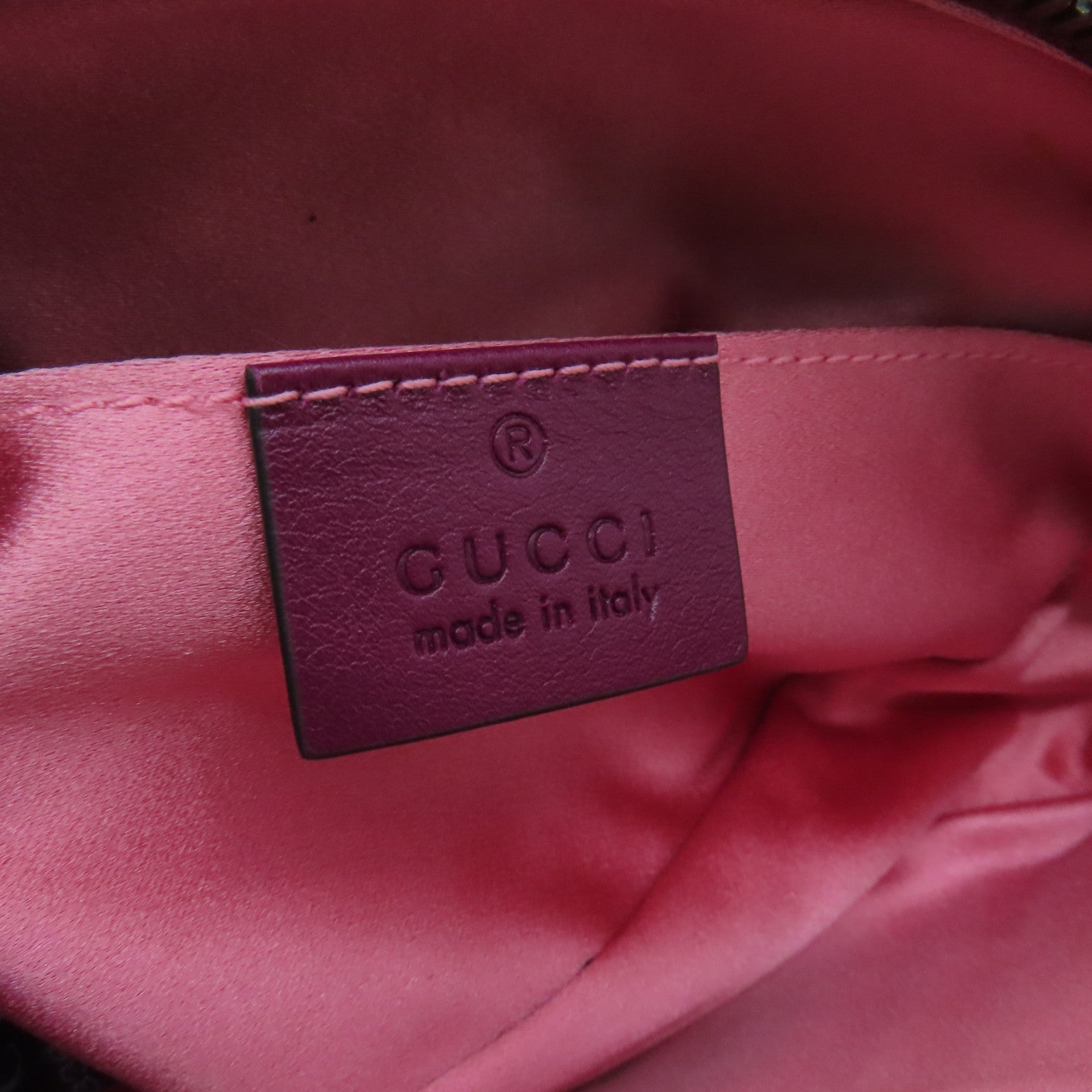 GUCCI Velvet GG Marmont Belt Bag Purple