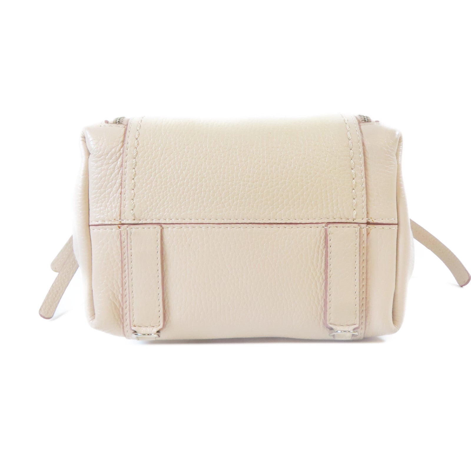 TOD’S 牛皮皮革Backpack銀扣背包米色