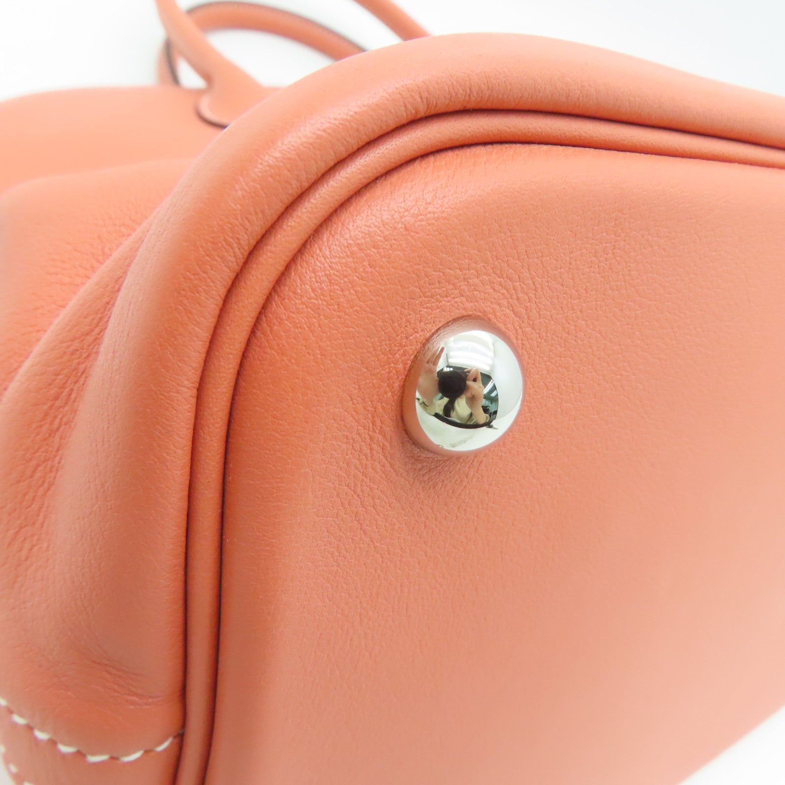 HERMES Swift Bolide Relax 35 silver buckle handle bag Crevette