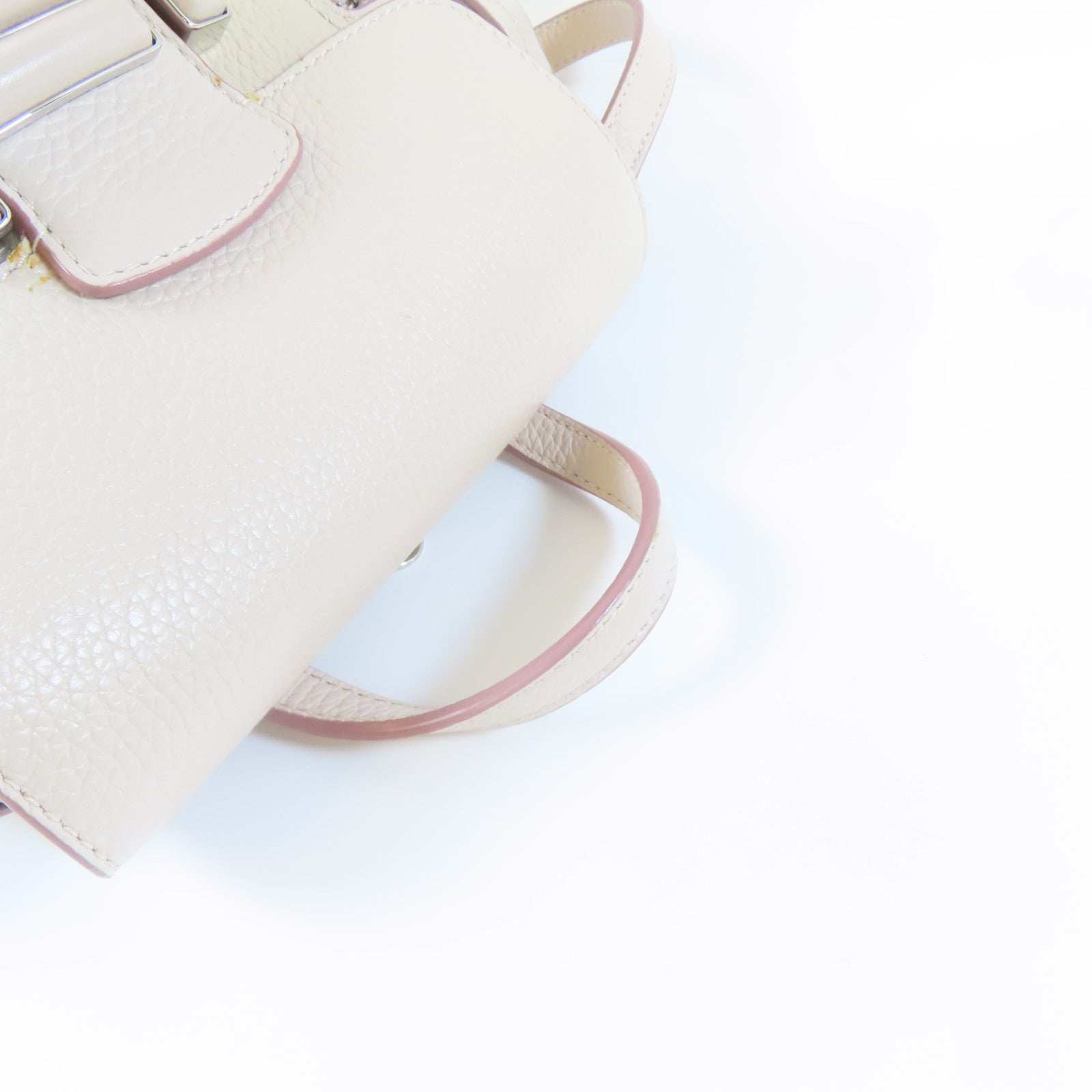 TOD’S 牛皮皮革Backpack銀扣背包米色