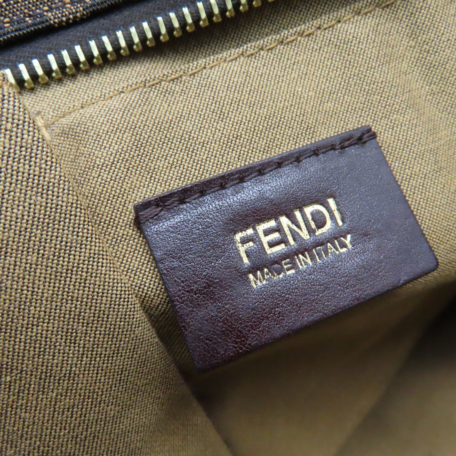 FENDI 帆布Shoulder Bag肩背袋啡色