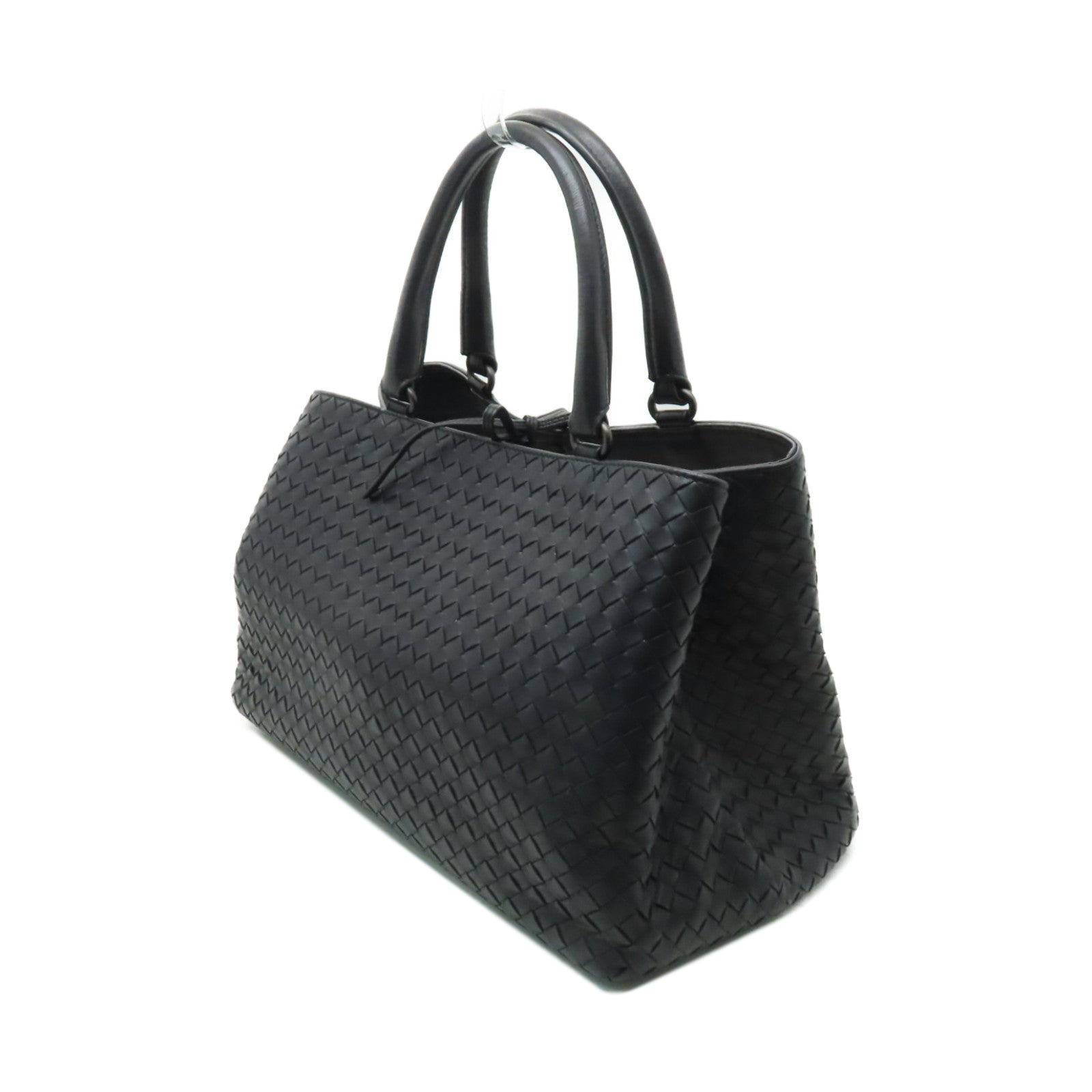 BOTTEGA VENETA 織紋皮革Handbag手挽袋黒色