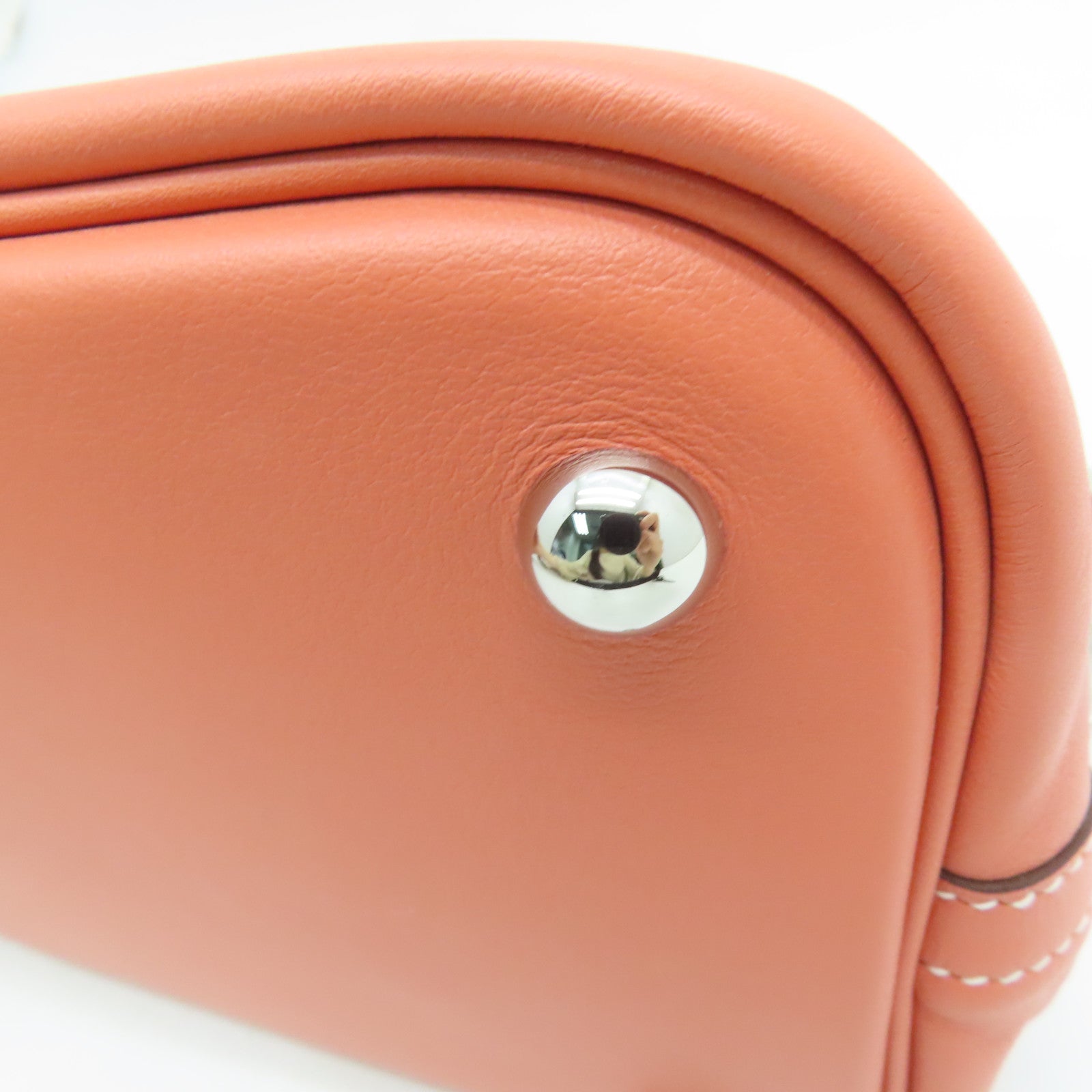 HERMES Swift Bolide Relax 35 silver buckle handle bag Crevette