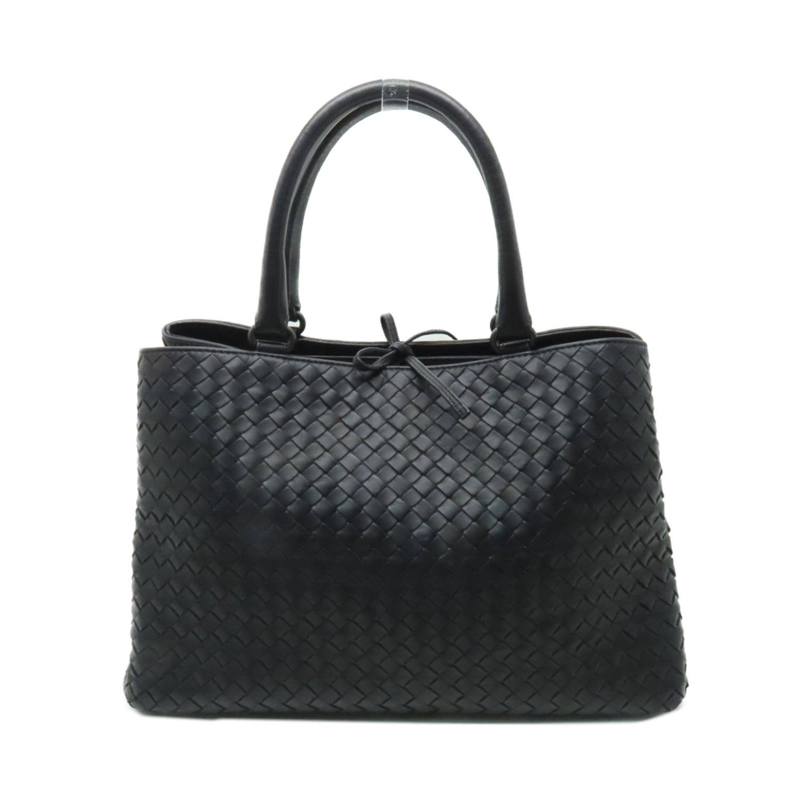 BOTTEGA VENETA 織紋皮革Handbag手挽袋黒色
