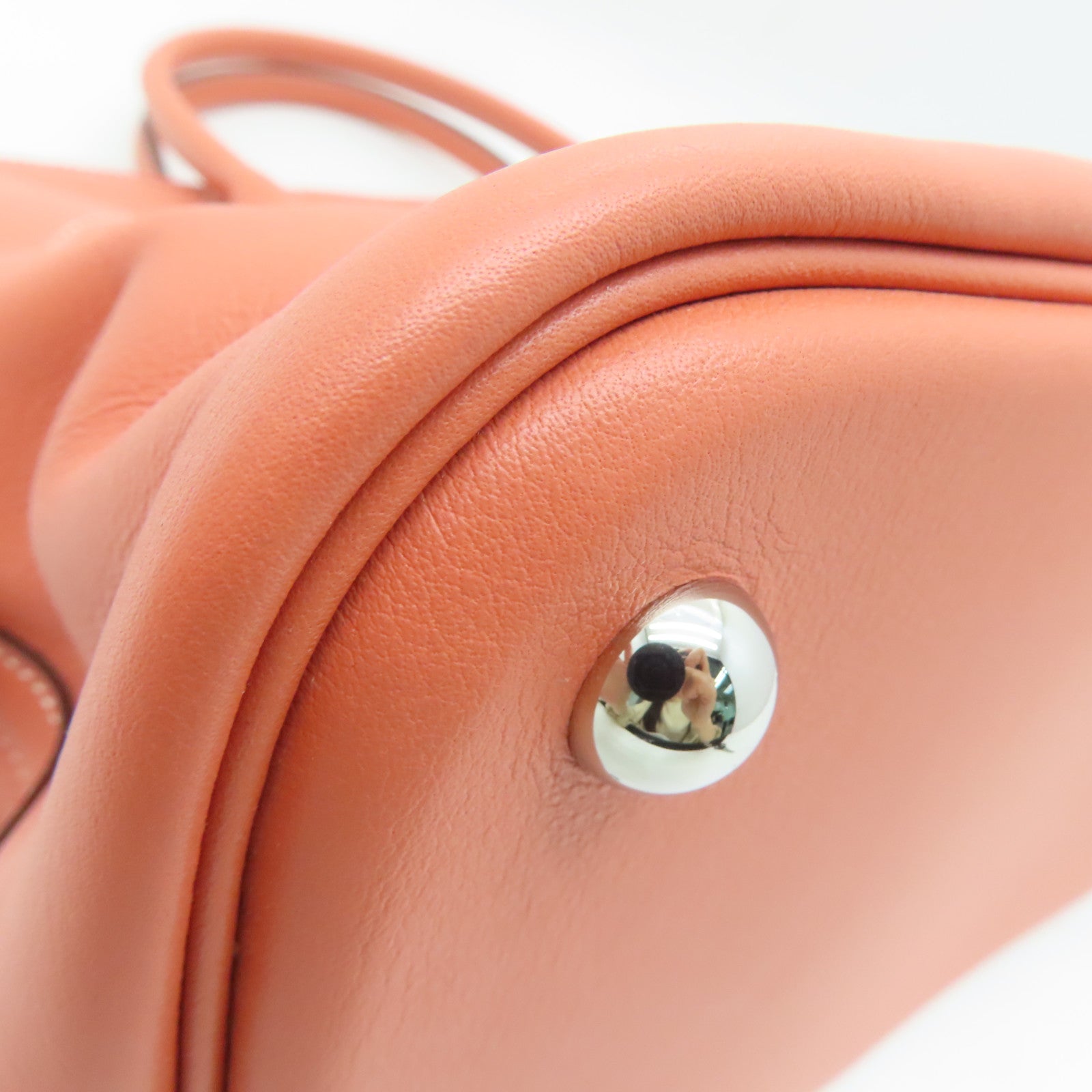 HERMES Swift Bolide Relax 35 silver buckle handle bag Crevette