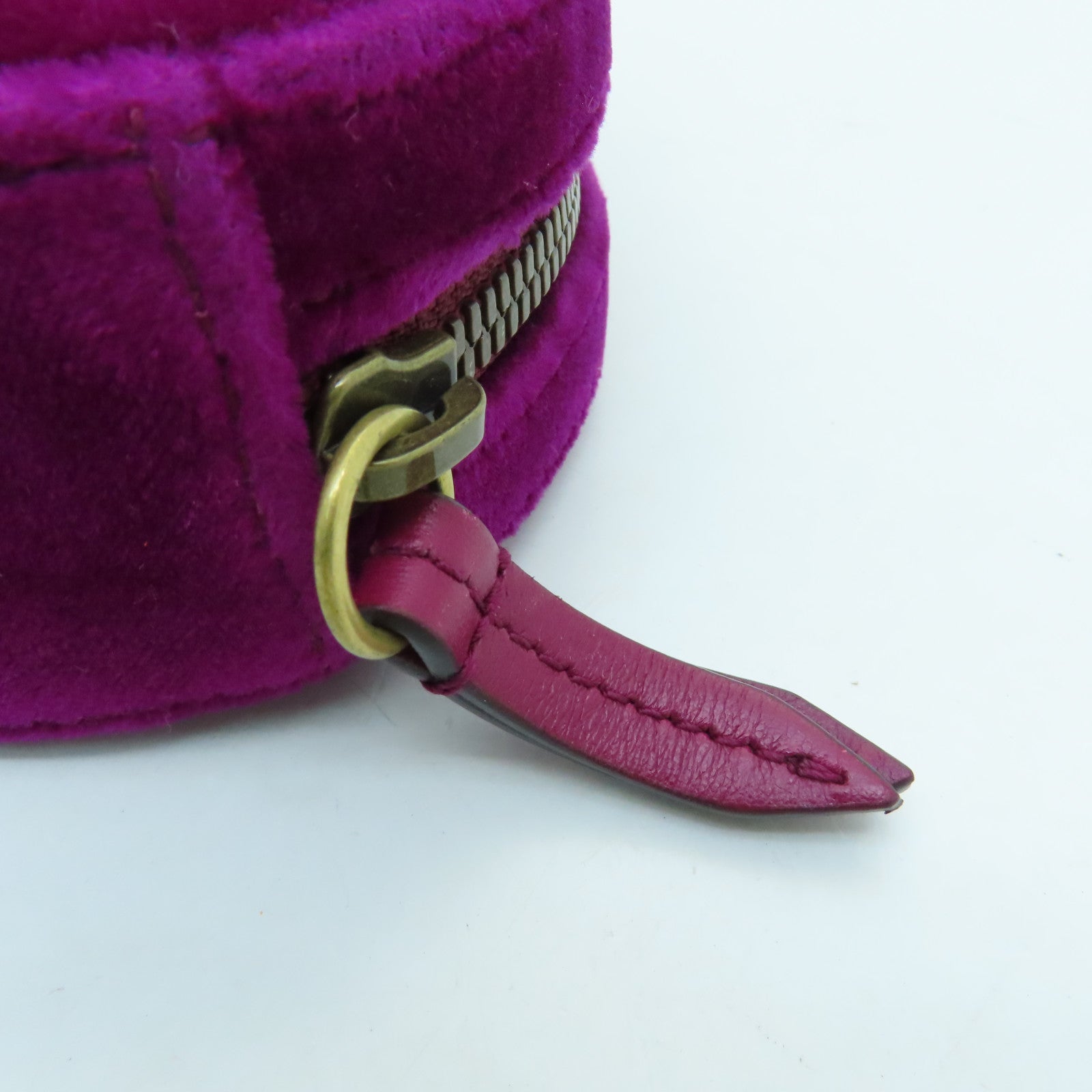 GUCCI Velvet GG Marmont Belt Bag Purple