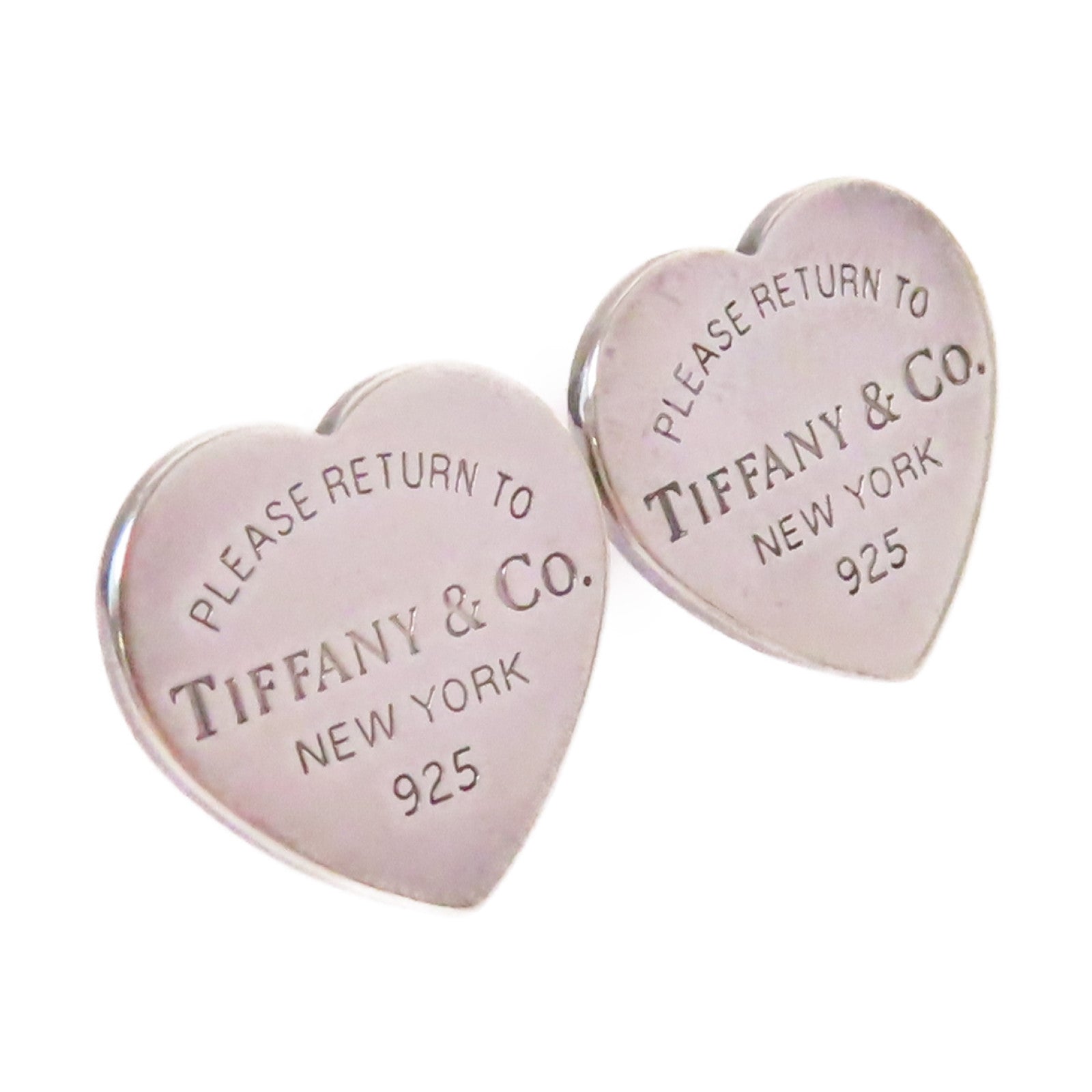 TIFFANY＆CO 925純銀Return to Tiffany Heart Tag Stud Earrings耳環