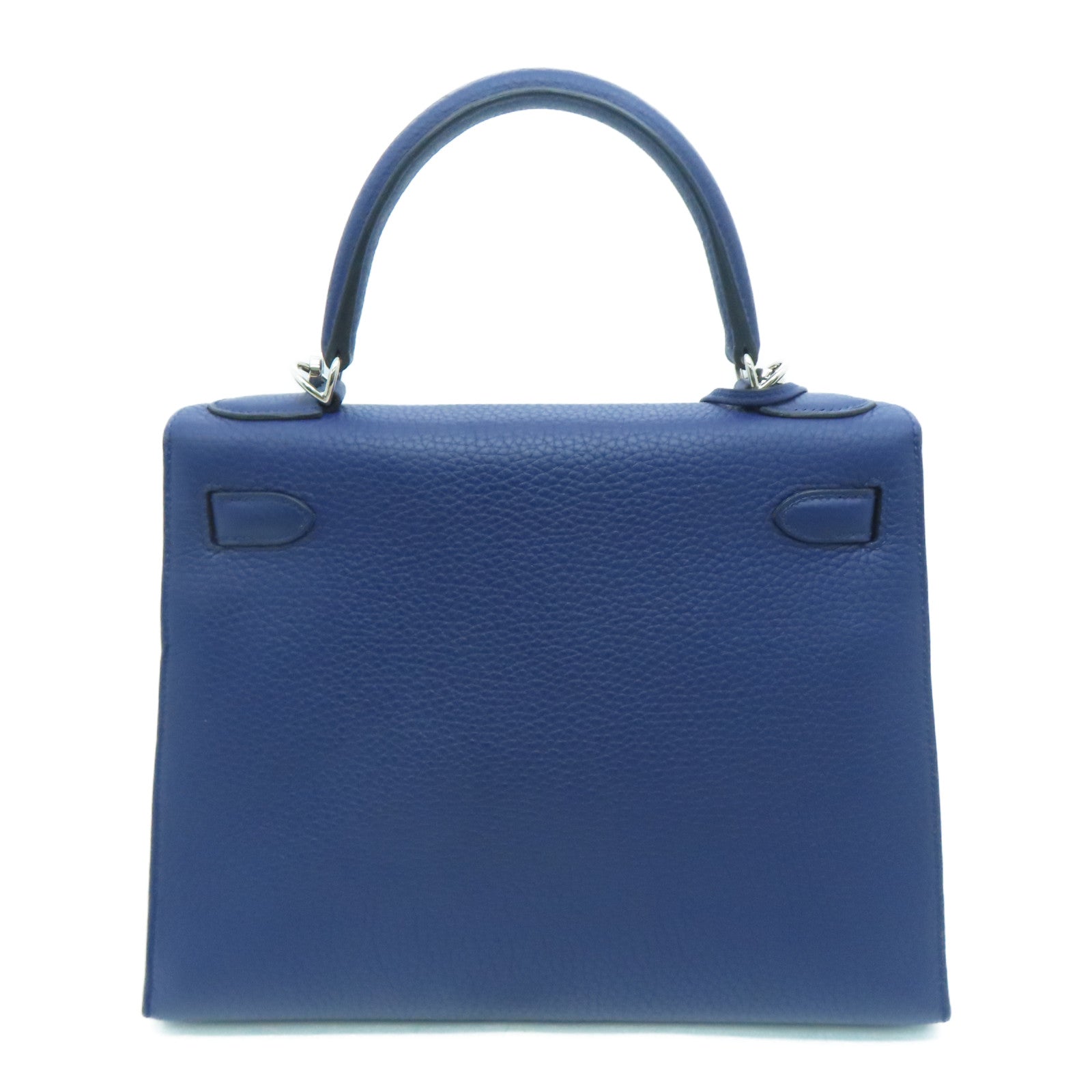 HERMES 【激減優惠】Clemence皮革Kelly 28 Lettre E銀扣手挽肩背兩用袋Zellige/Encre/Obscur