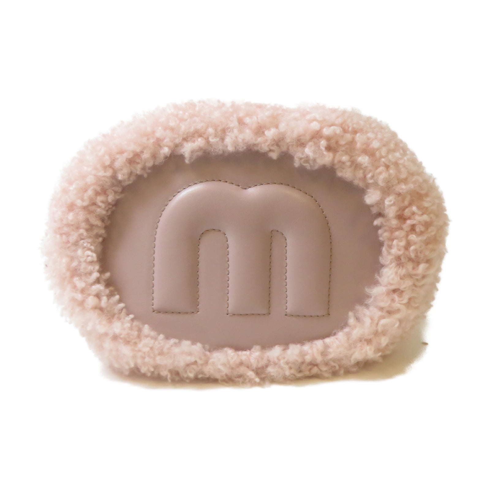 Miu Miu 羊皮皮革Shoulder Bag銀扣肩背袋粉紅色