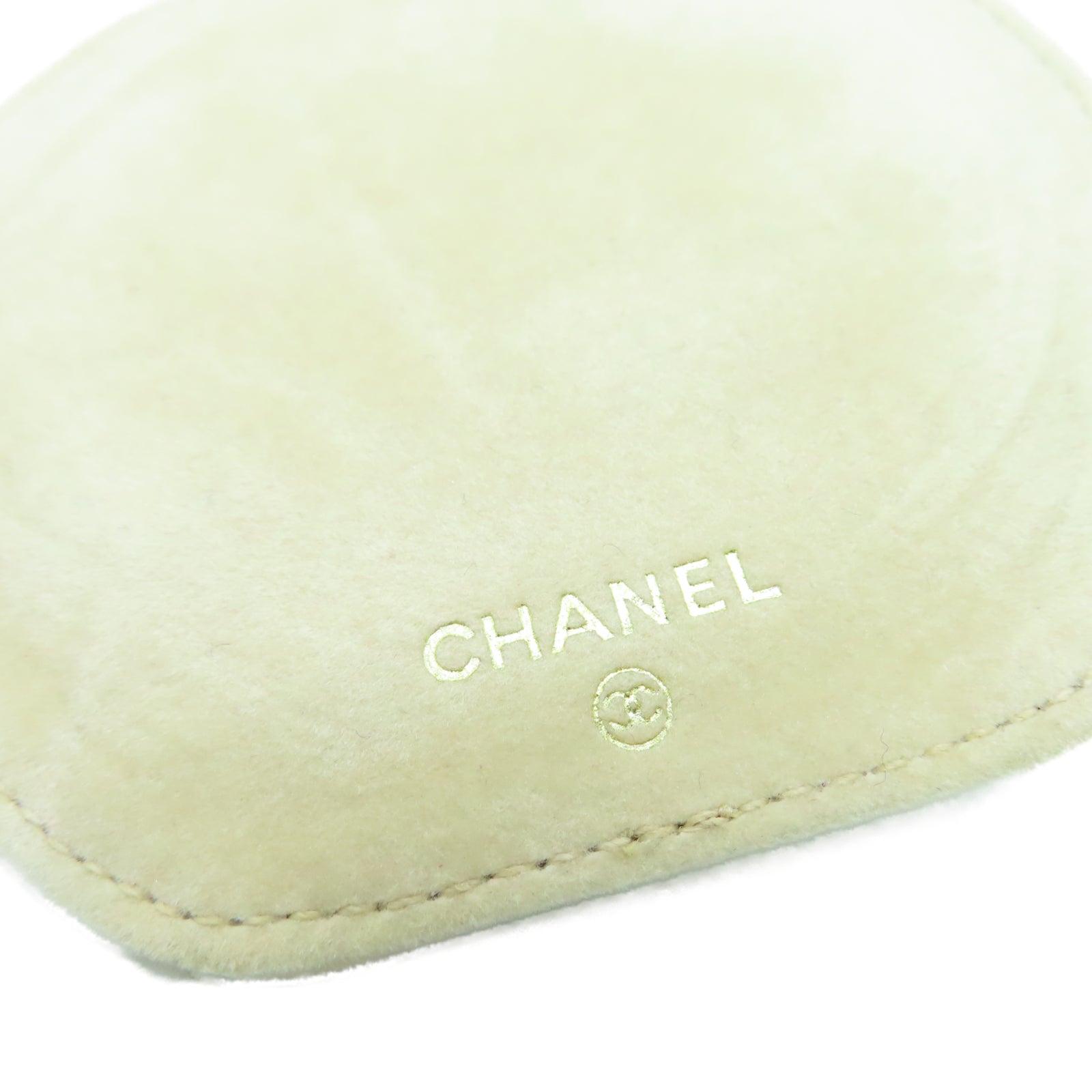 CHANEL 牛皮皮革Jewelry Box金扣珠宝袋蓝色