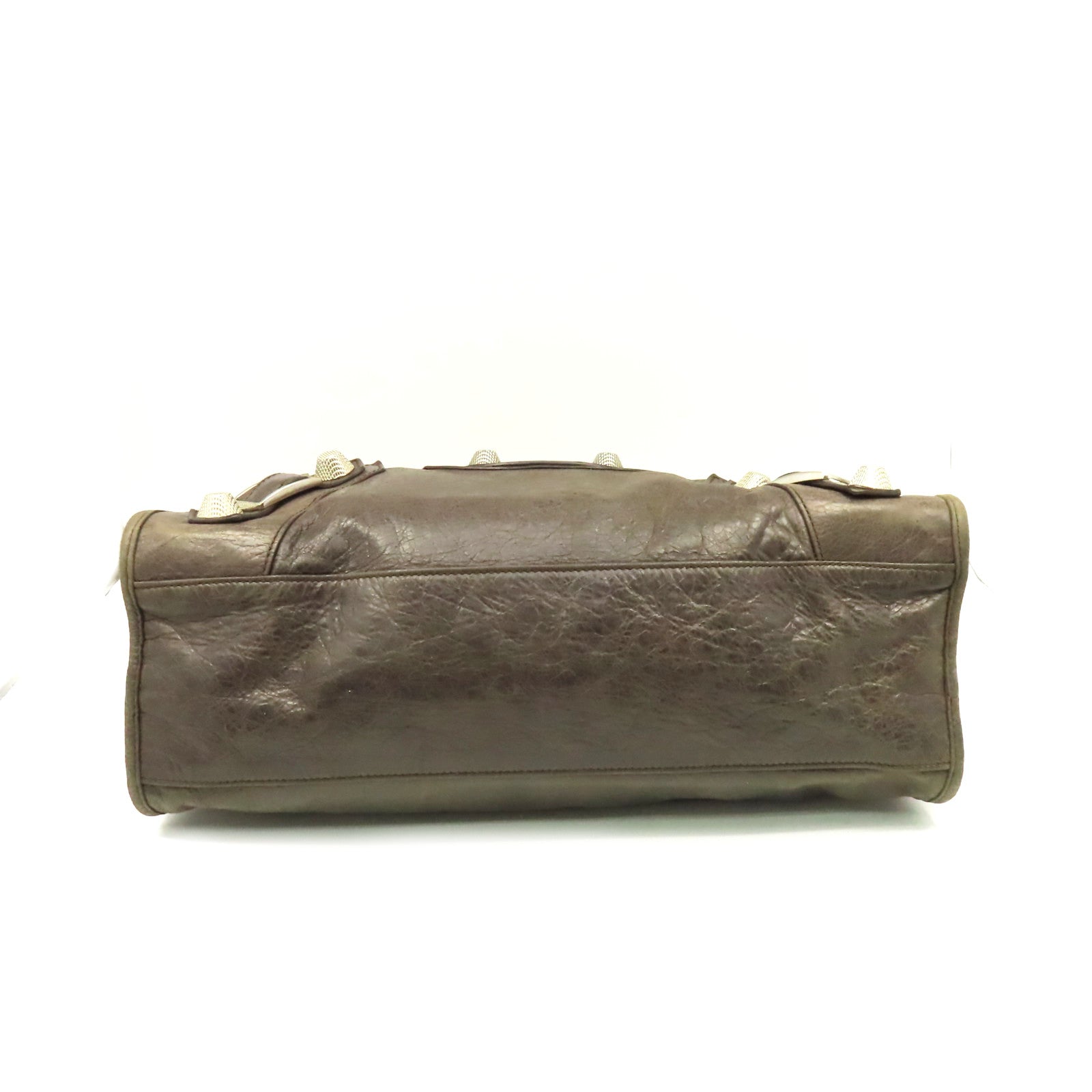 BALENCIAGA 羊皮皮革Giant City手挽肩背兩用袋碳灰色
