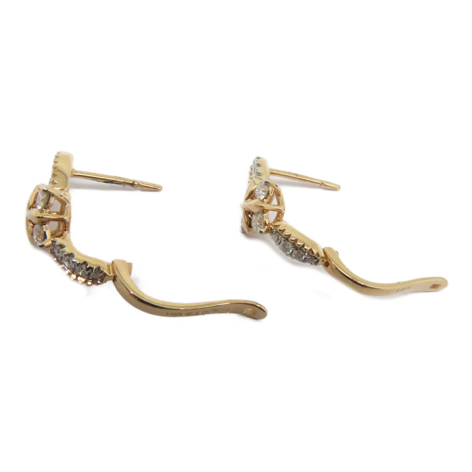 JEWELRY 【激減優惠】18K玫瑰金Dimond Earrings 0.421ct鑽石耳環