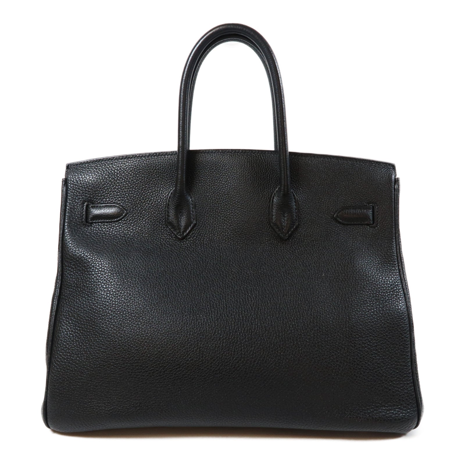 HERMES Togo皮革Birkin 35銀扣手挽袋Noir黑色