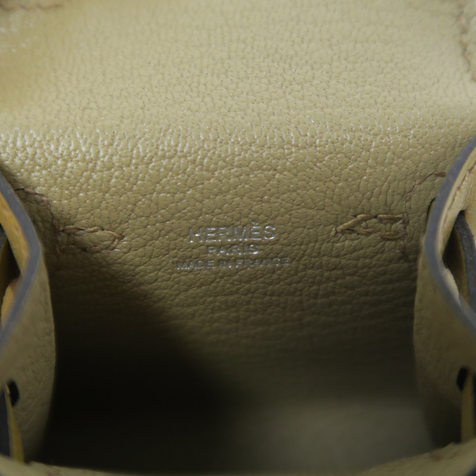 HERMES 皮革Kelly Dole Charm塵土色/德克薩斯粉色/氣泡綠色