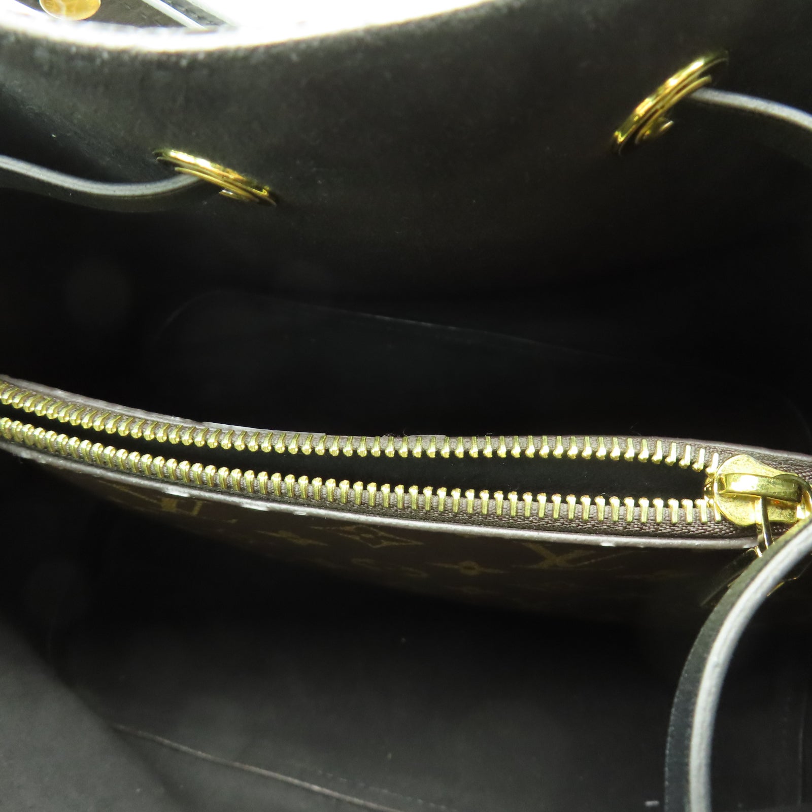 LOUIS VUITTON Monogram NeoNoe MM金扣肩背袋啡色