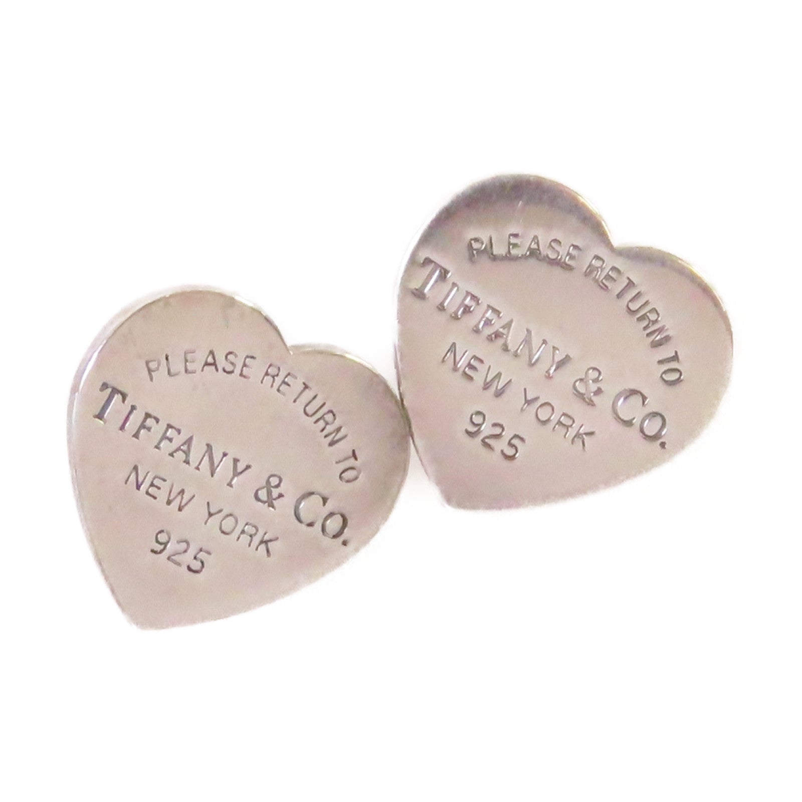 TIFFANY＆CO 925純銀Return to Tiffany Heart Tag Stud Earrings耳環