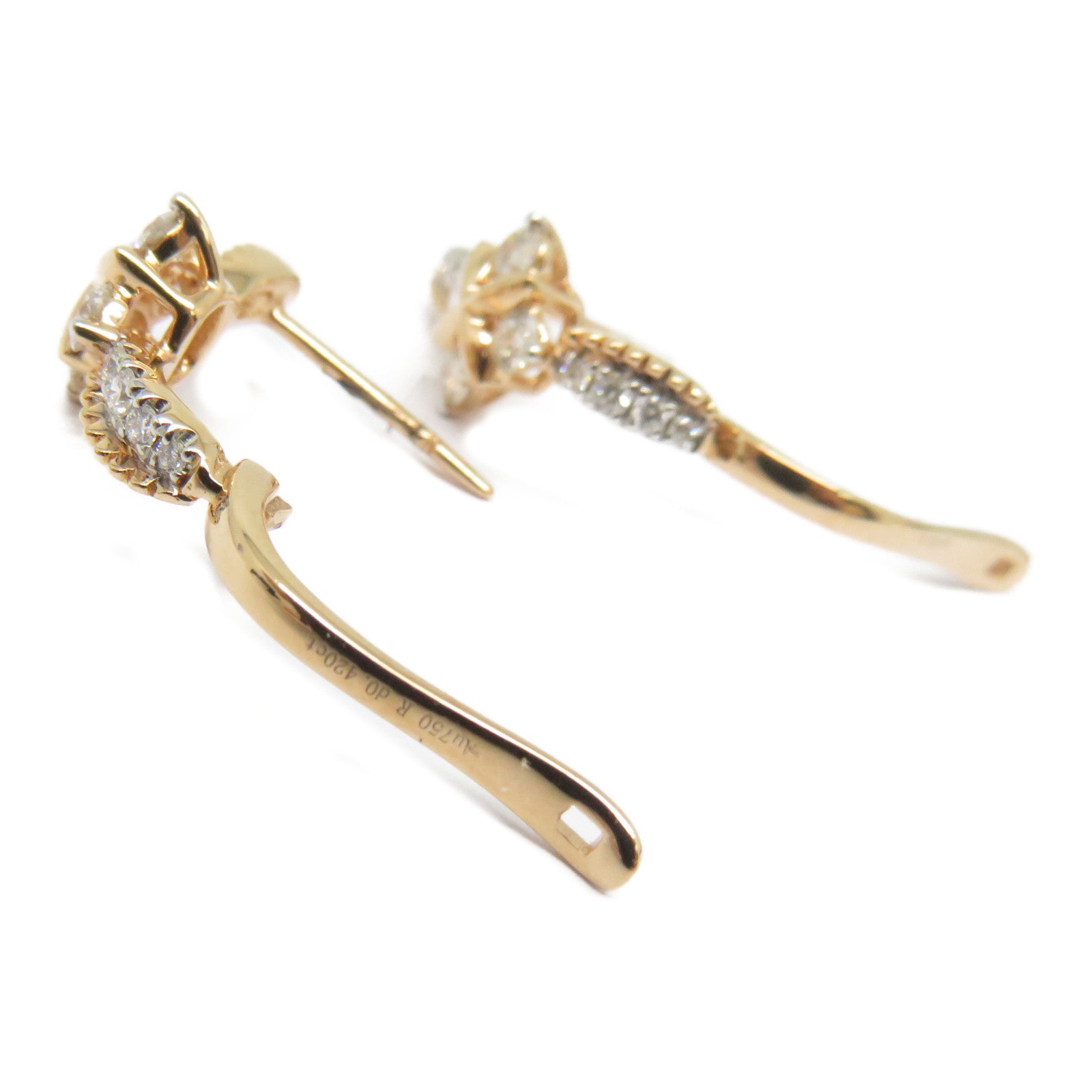 JEWELRY 【激減優惠】18K玫瑰金Dimond Earrings 0.421ct鑽石耳環