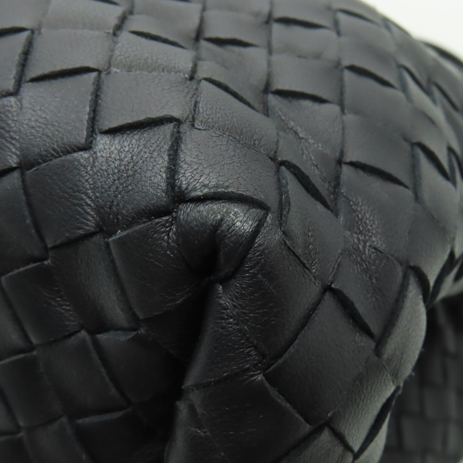 BOTTEGA VENETA 織紋皮革Handbag手挽袋黒色