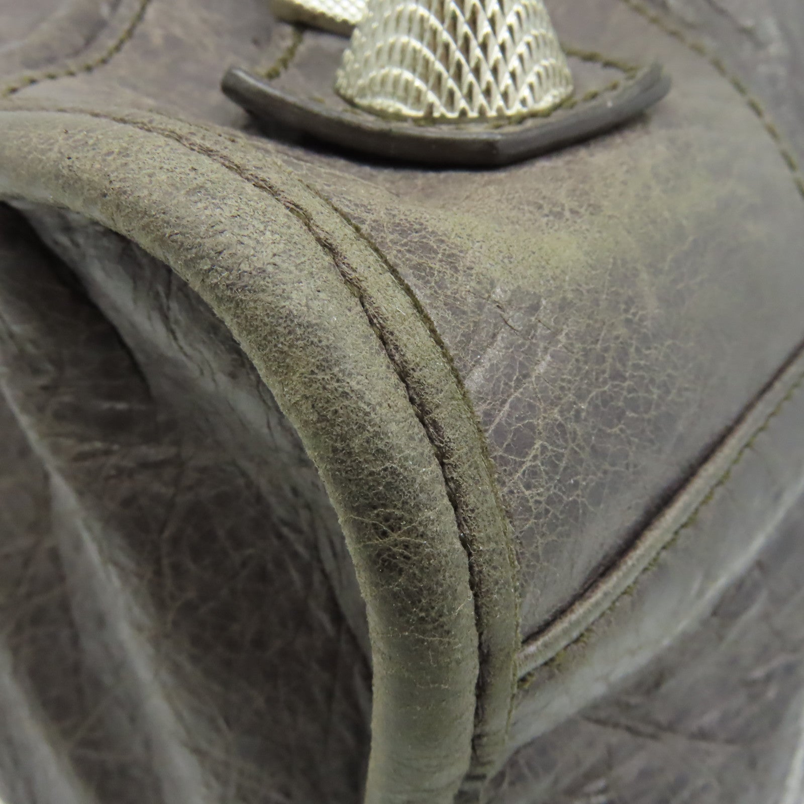 BALENCIAGA 羊皮皮革Giant City手挽肩背兩用袋碳灰色
