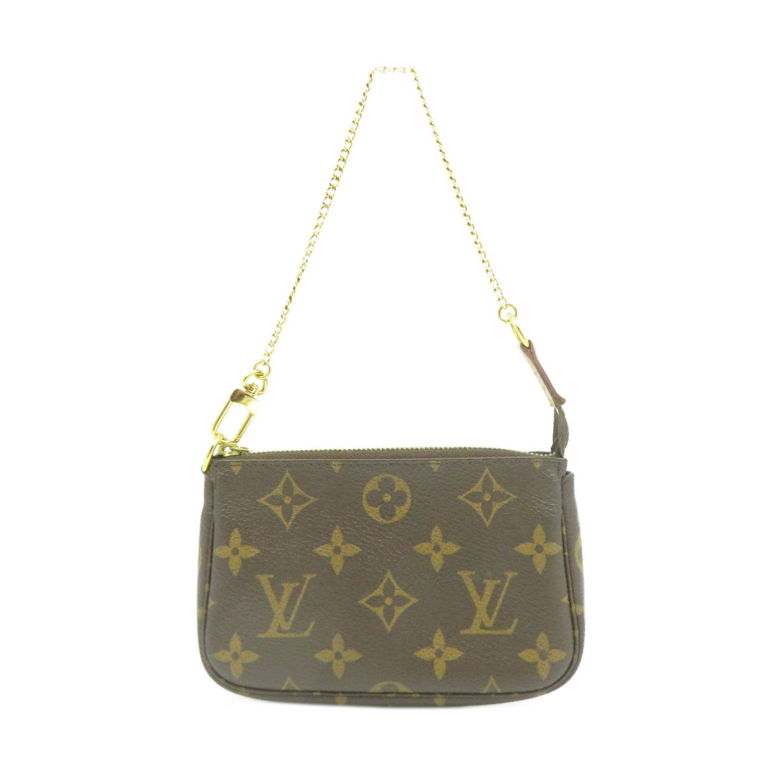 LOUIS VUITTON Monogram Pochette Access金扣手挽袋啡色