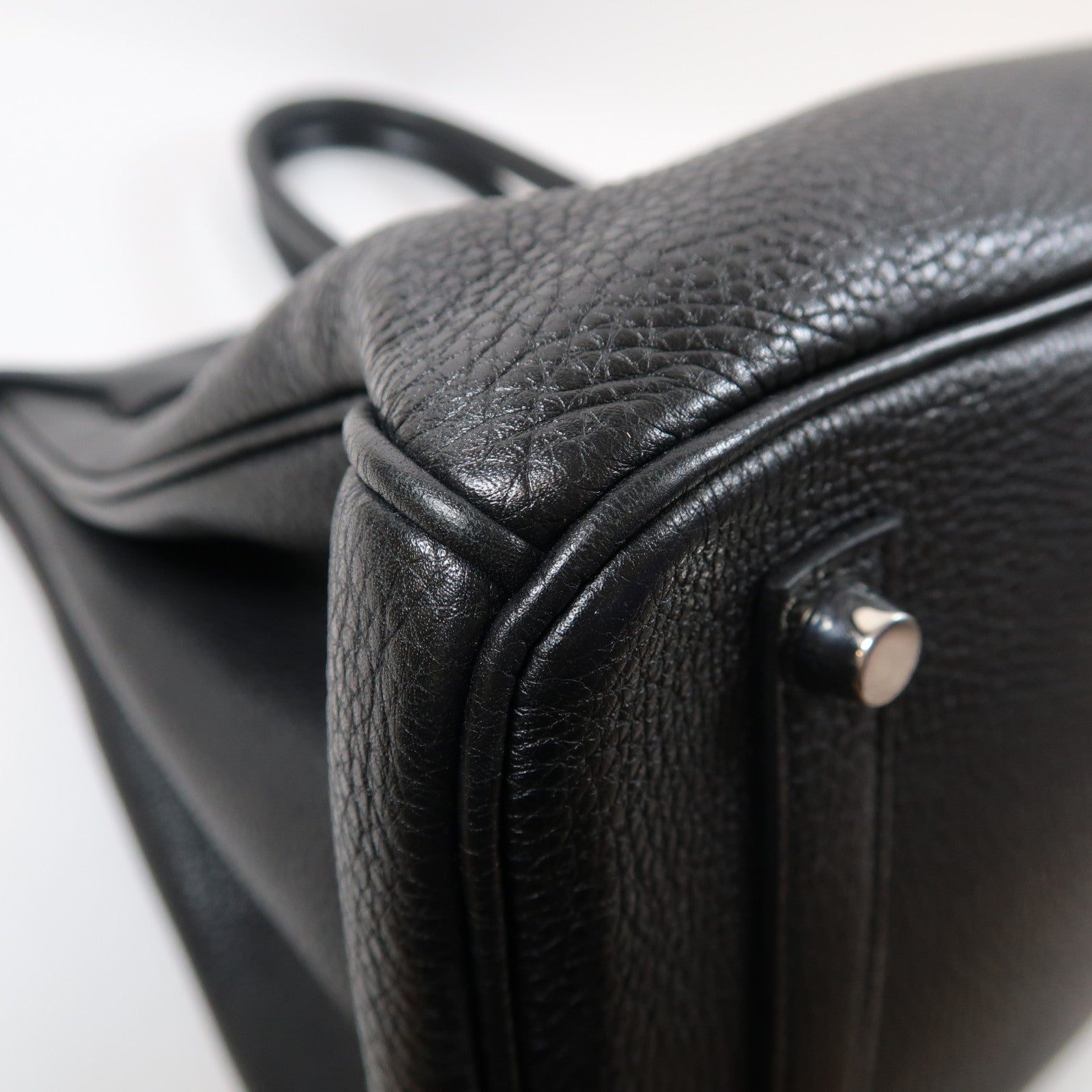 HERMES Togo皮革Birkin 35銀扣手挽袋Noir黑色