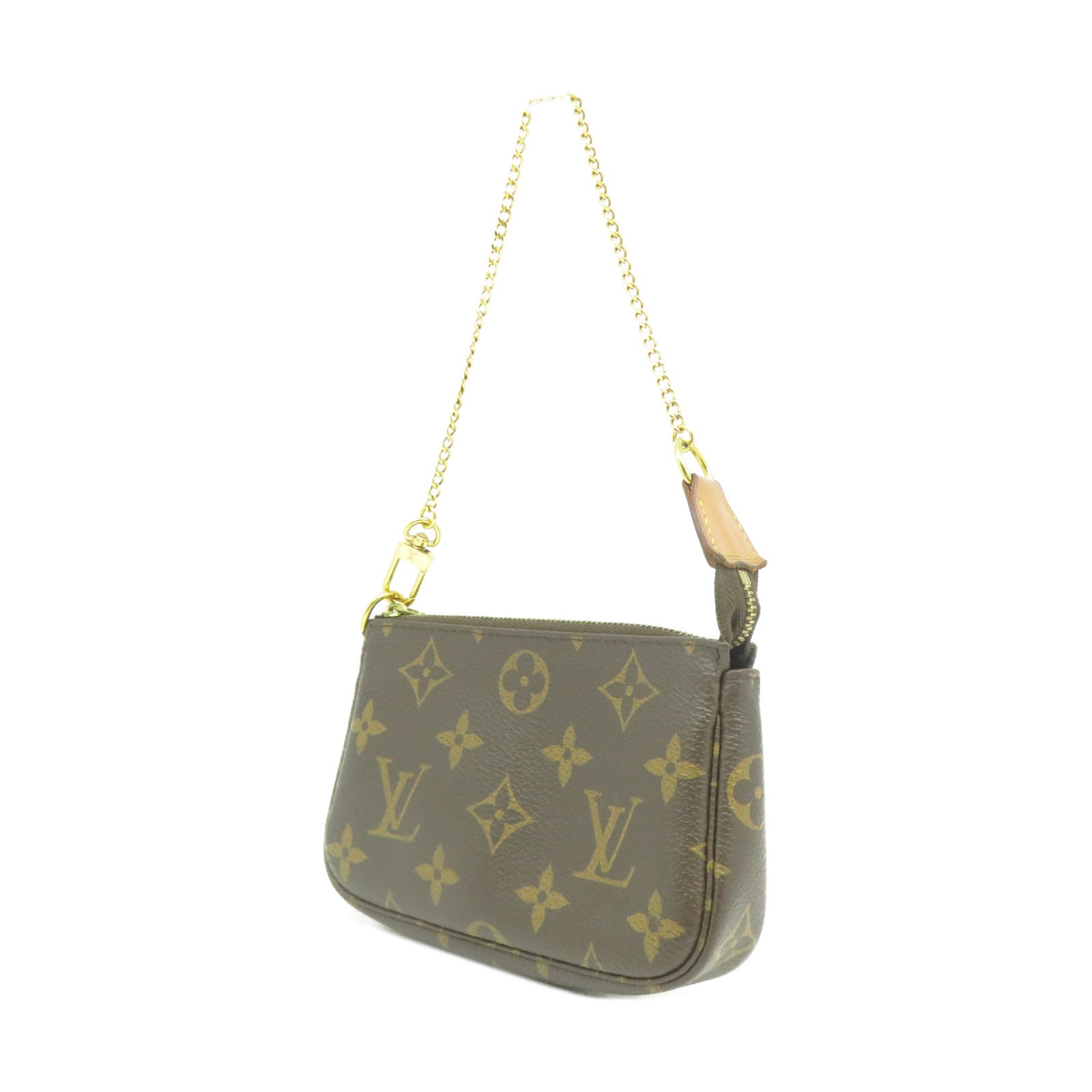 LOUIS VUITTON Monogram Pochette Access金扣手挽袋啡色