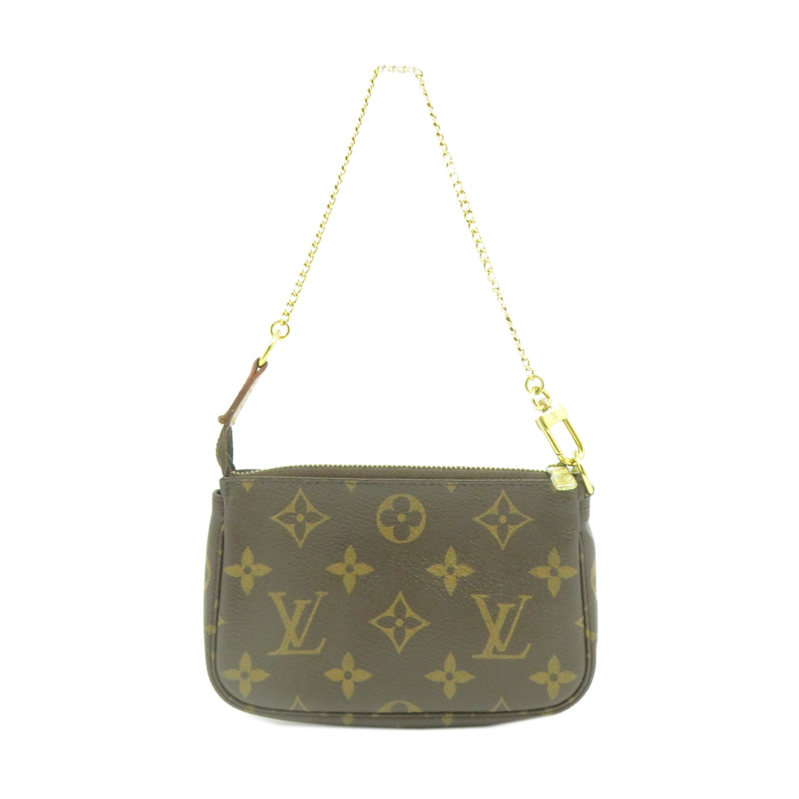 LOUIS VUITTON Monogram Pochette Access金扣手挽袋啡色